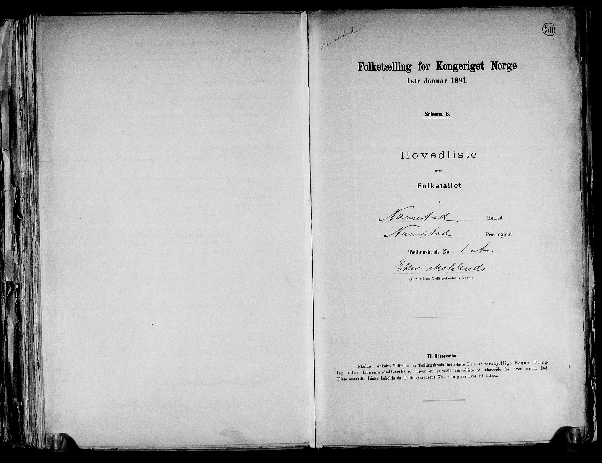 RA, 1891 census for 0238 Nannestad, 1891, p. 4