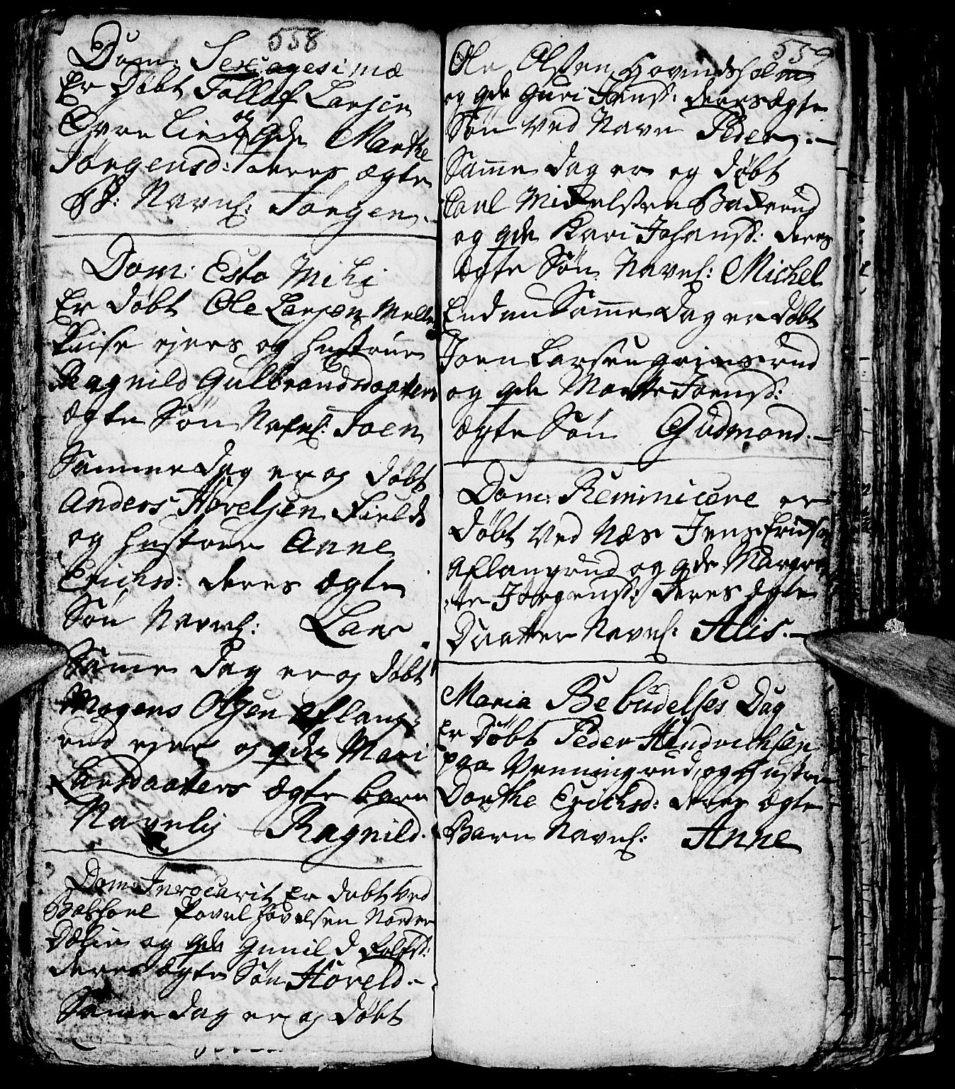 Nes prestekontor, Hedmark, AV/SAH-PREST-020/L/La/L0001: Parish register (copy) no. 1, 1663-1784, p. 558-559