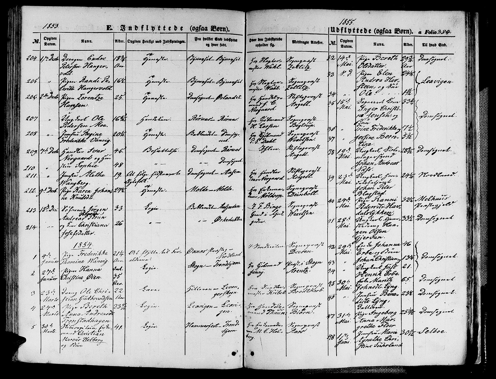 Ministerialprotokoller, klokkerbøker og fødselsregistre - Sør-Trøndelag, SAT/A-1456/602/L0137: Parish register (copy) no. 602C05, 1846-1856, p. 384