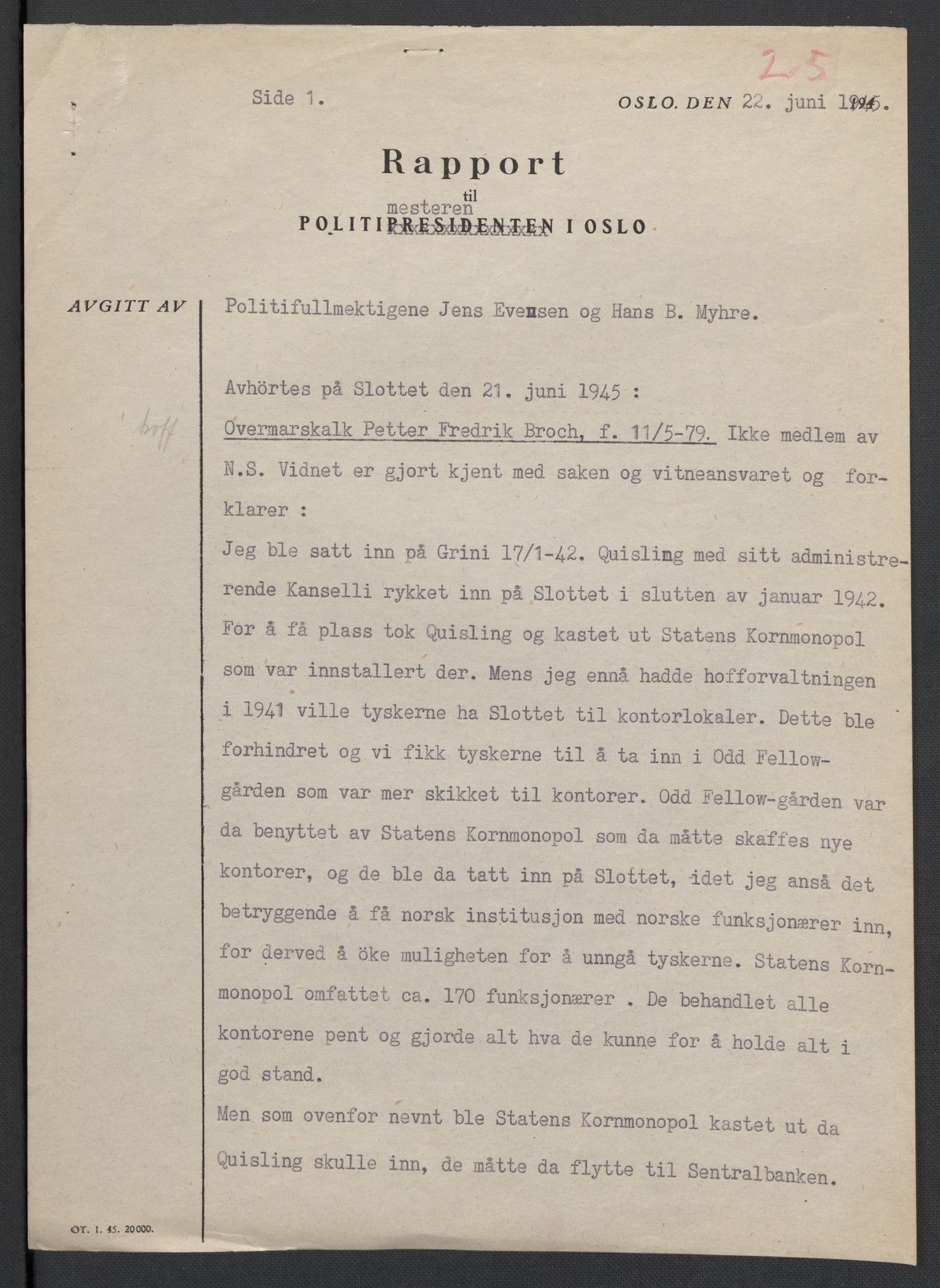 Landssvikarkivet, Oslo politikammer, AV/RA-S-3138-01/D/Da/L0003: Dnr. 29, 1945, p. 2635