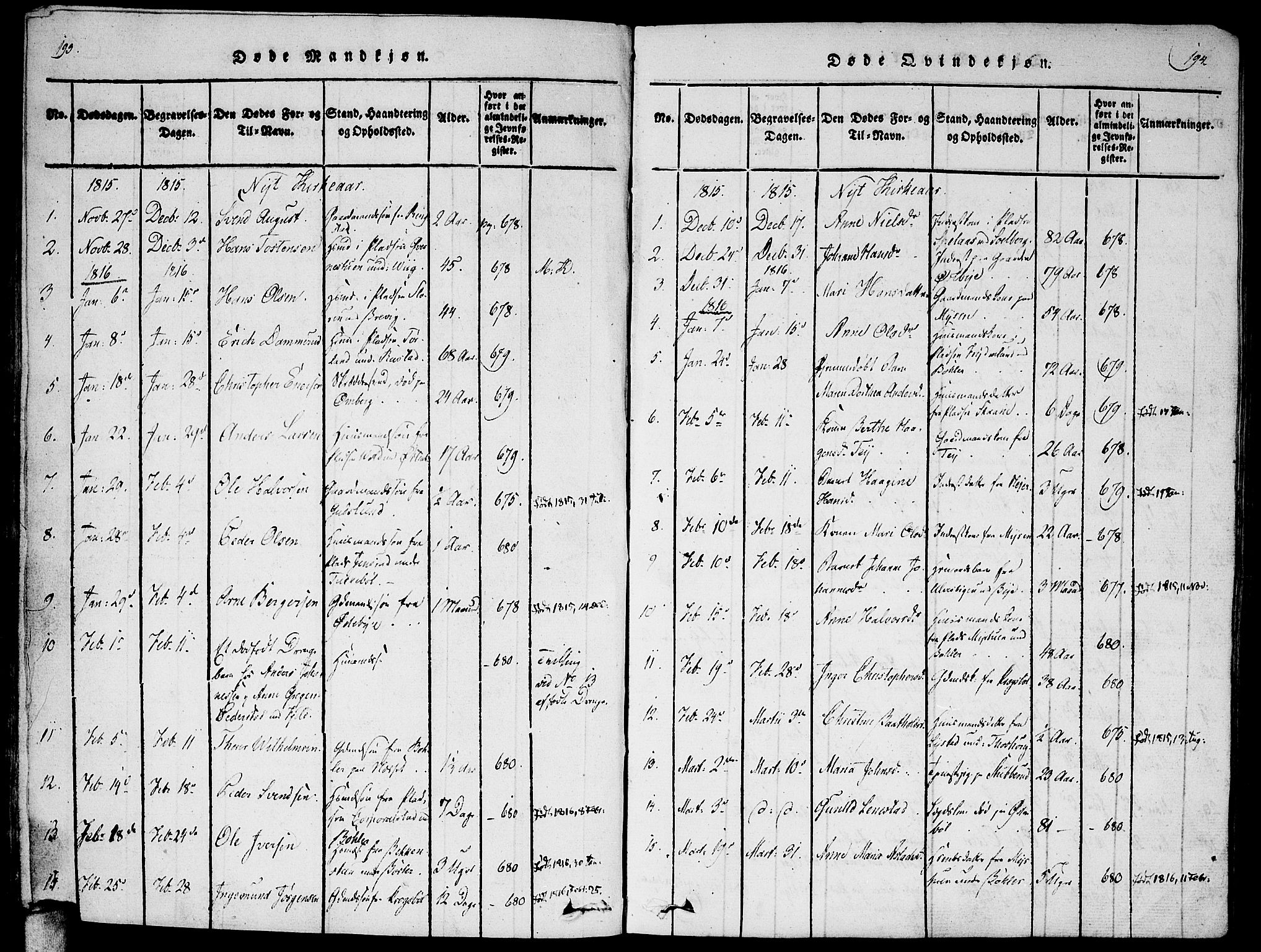 Enebakk prestekontor Kirkebøker, SAO/A-10171c/F/Fa/L0005: Parish register (official) no. I 5, 1790-1825, p. 193-194