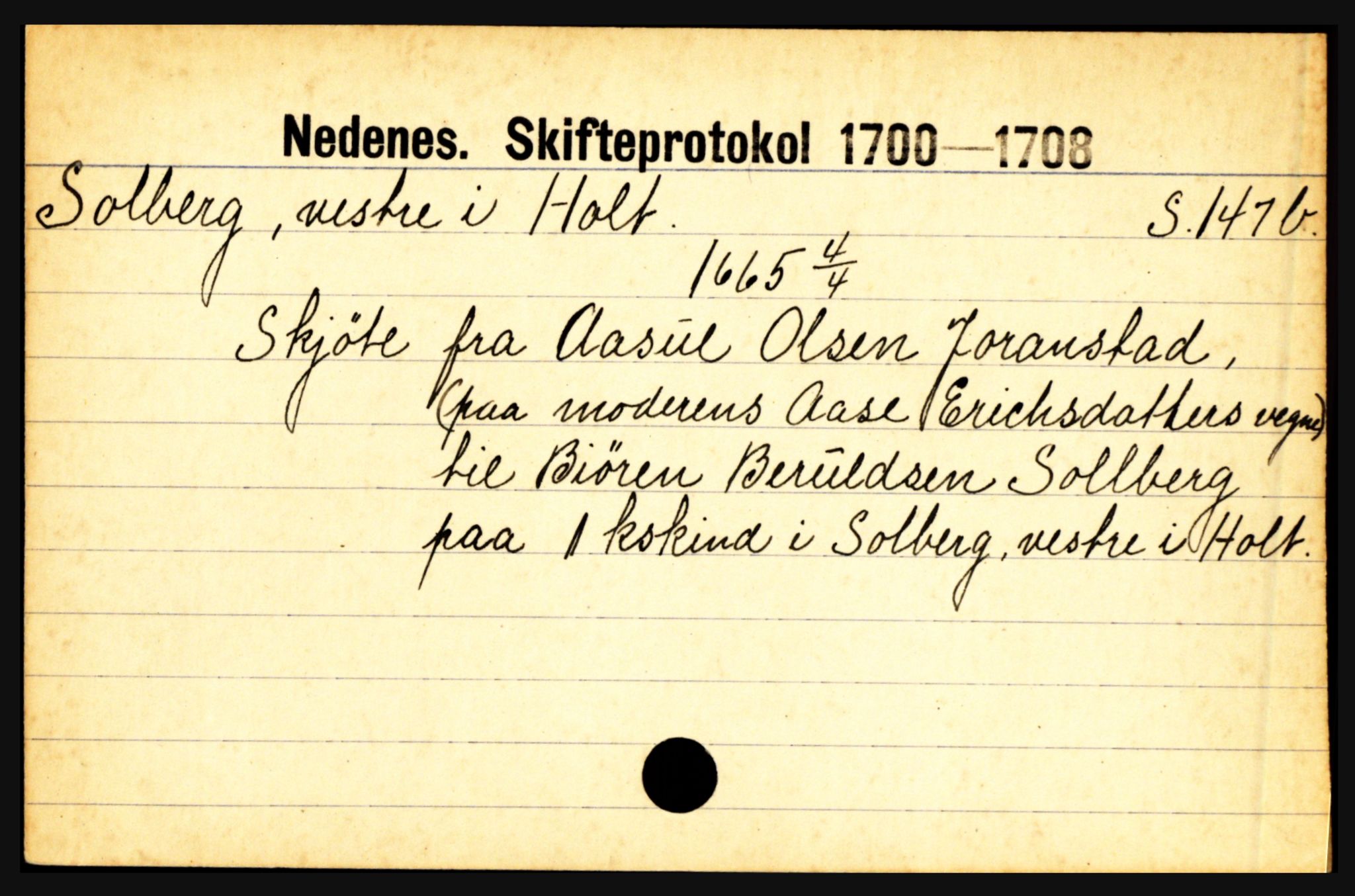 Nedenes sorenskriveri før 1824, AV/SAK-1221-0007/H, p. 27451