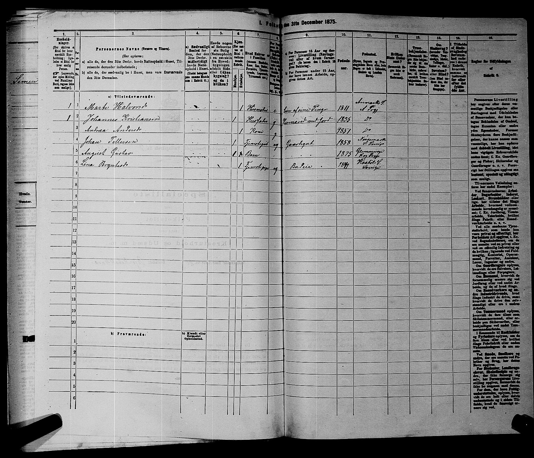RA, 1875 census for 0118P Aremark, 1875, p. 509