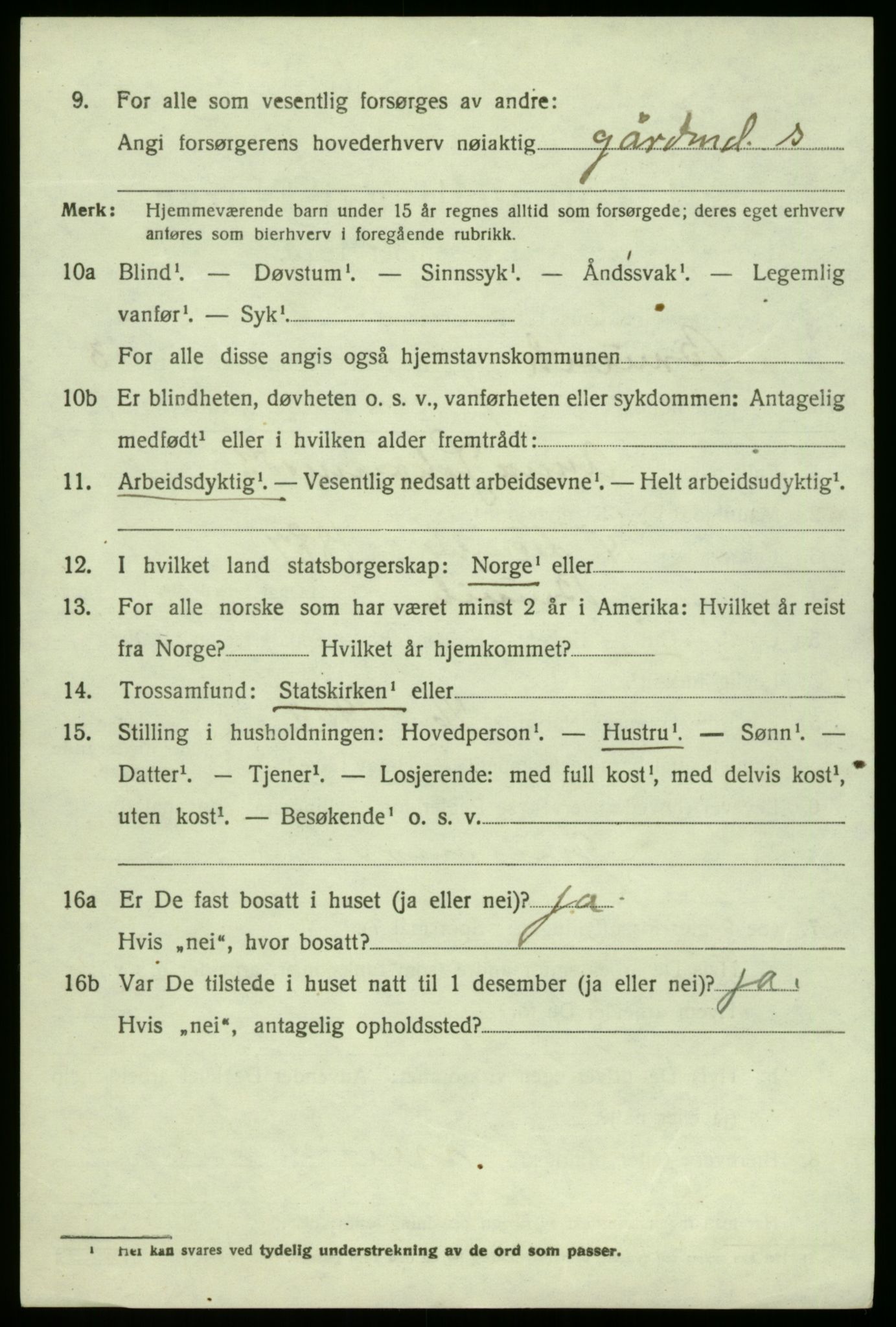 SAB, 1920 census for Bruvik, 1920, p. 1725