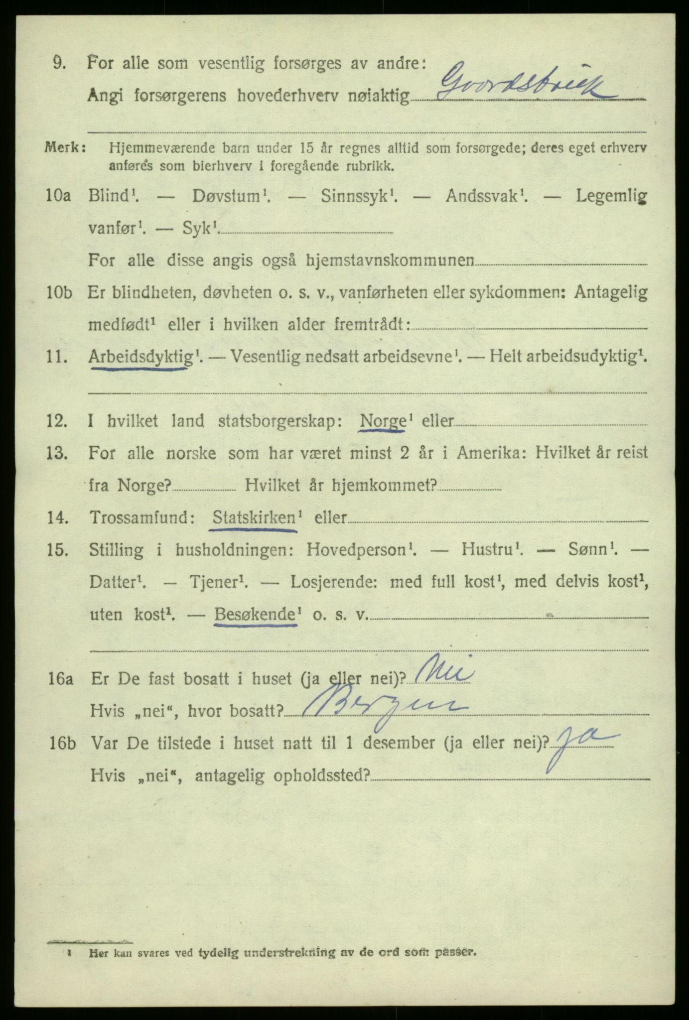 SAB, 1920 census for Solund, 1920, p. 3403