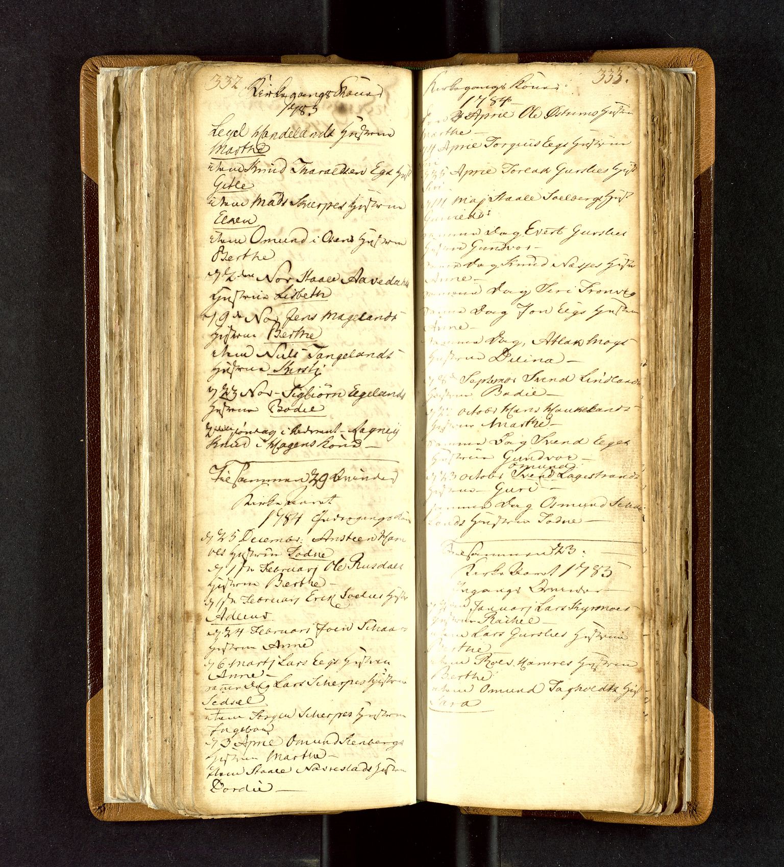 Lund sokneprestkontor, AV/SAST-A-101809/S06/L0003: Parish register (official) no. A 3, 1761-1801, p. 332-333