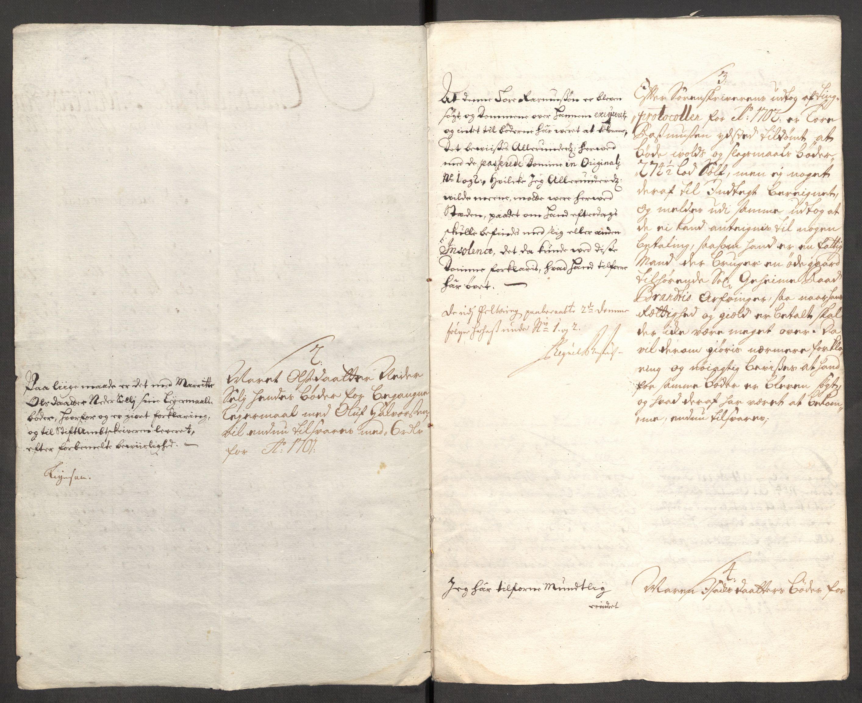 Rentekammeret inntil 1814, Reviderte regnskaper, Fogderegnskap, AV/RA-EA-4092/R63/L4314: Fogderegnskap Inderøy, 1705, p. 221