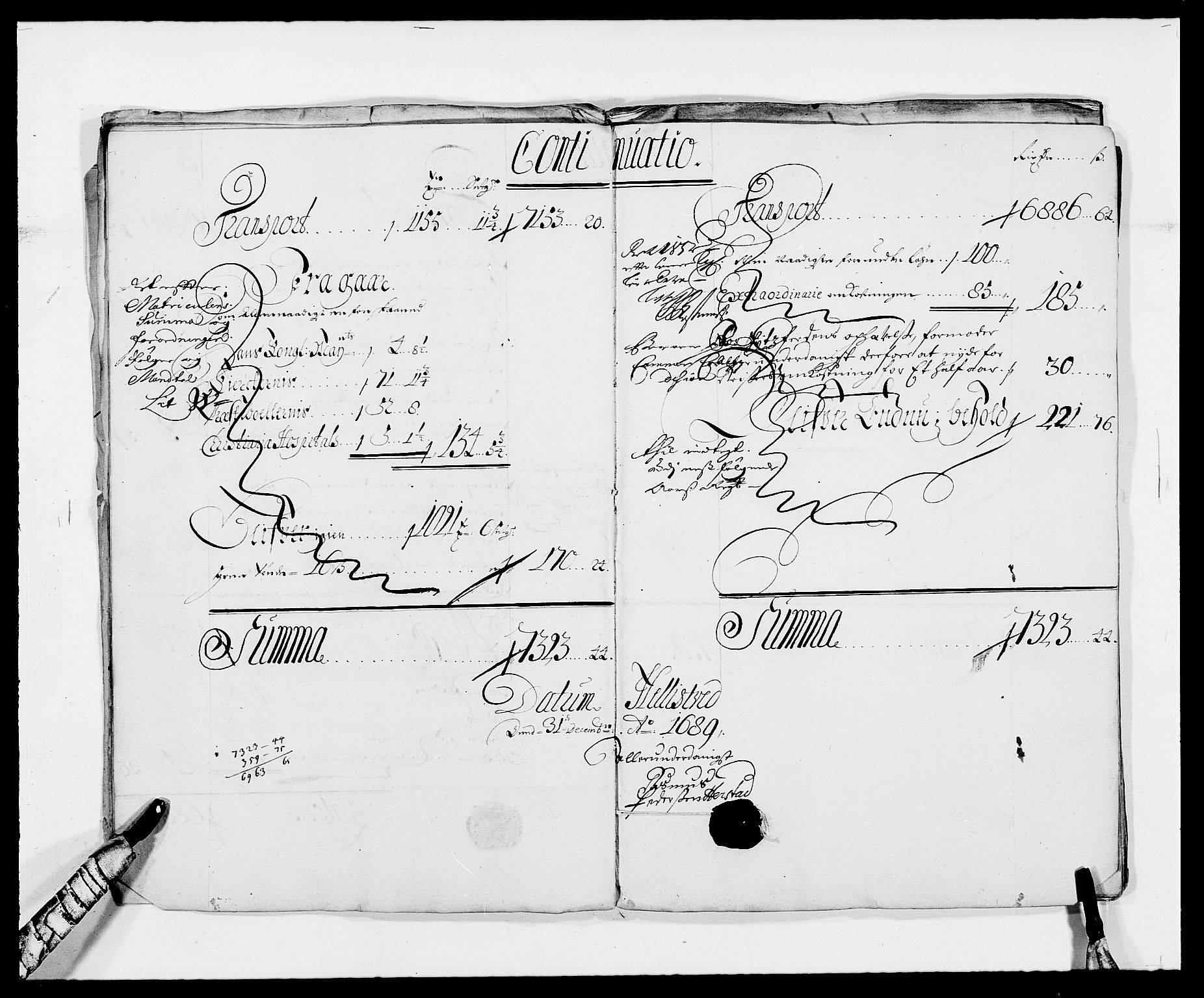 Rentekammeret inntil 1814, Reviderte regnskaper, Fogderegnskap, AV/RA-EA-4092/R34/L2050: Fogderegnskap Bamble, 1688-1691, p. 12