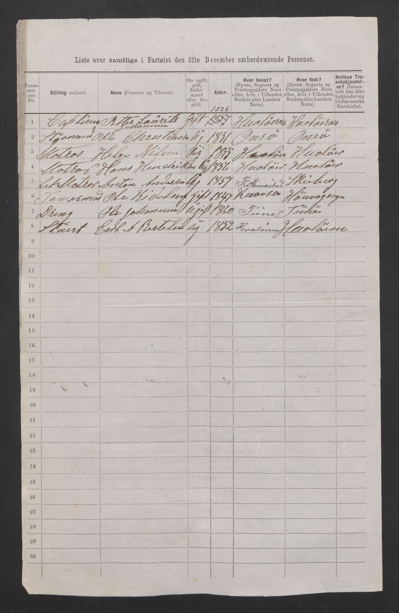 RA, 1875 census, lists of crew on ships: Ships in domestic ports, 1875, p. 18