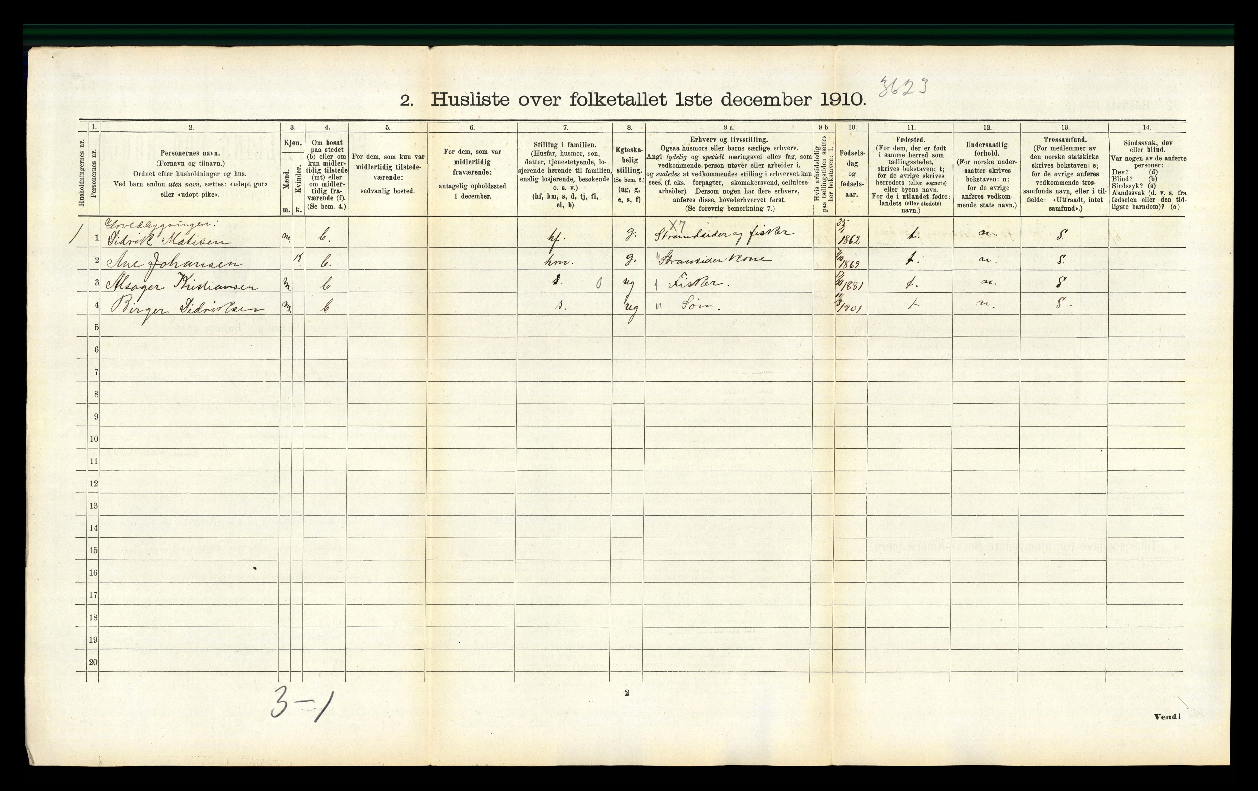 RA, 1910 census for Brønnøy, 1910, p. 482