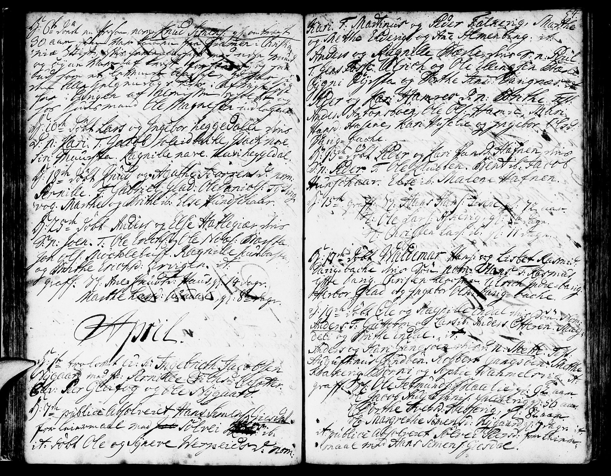 Davik sokneprestembete, AV/SAB-A-79701/H/Haa/Haaa/L0002: Parish register (official) no. A 2, 1742-1816, p. 54