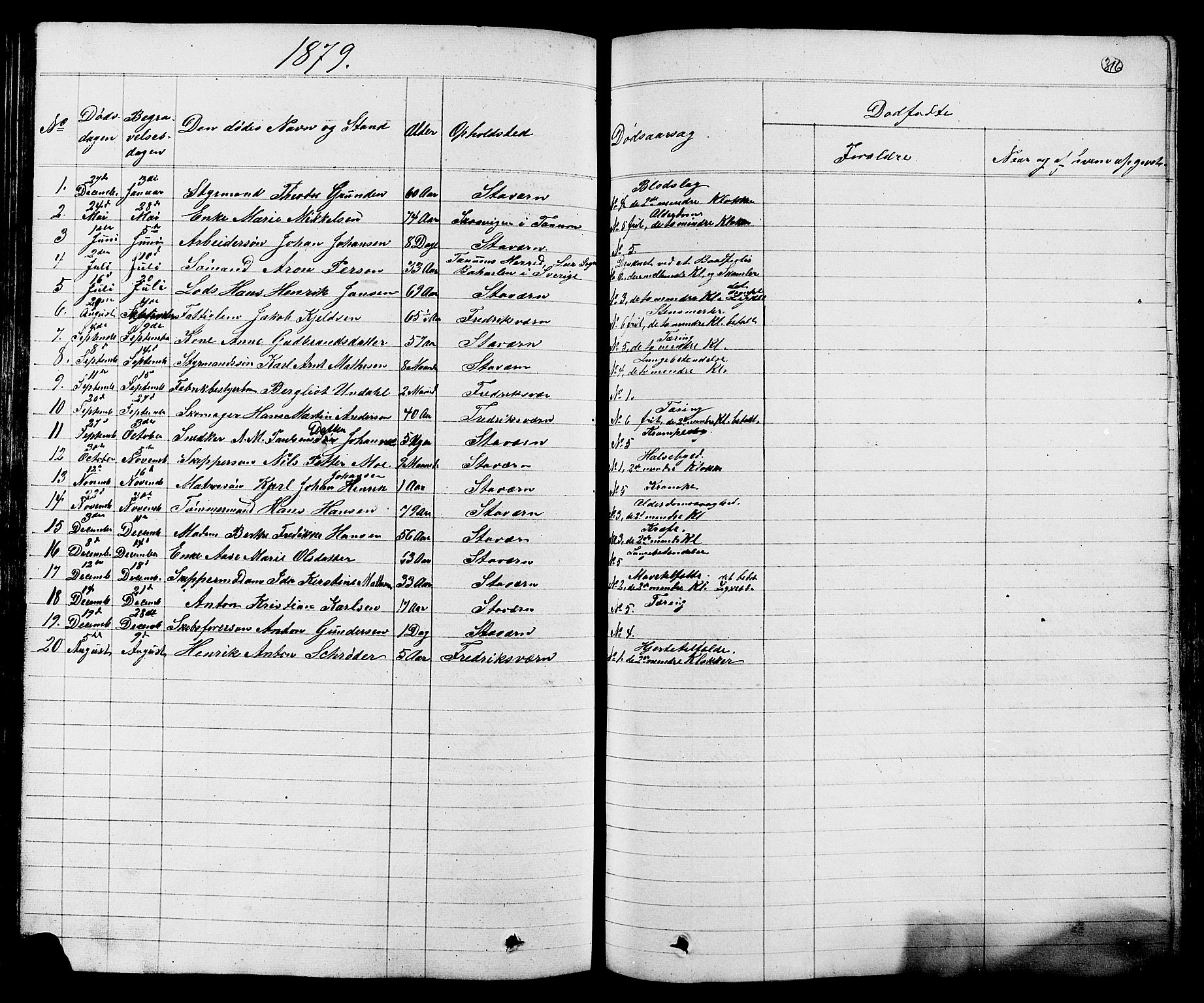 Stavern kirkebøker, AV/SAKO-A-318/G/Ga/L0002: Parish register (copy) no. 2, 1839-1909, p. 316