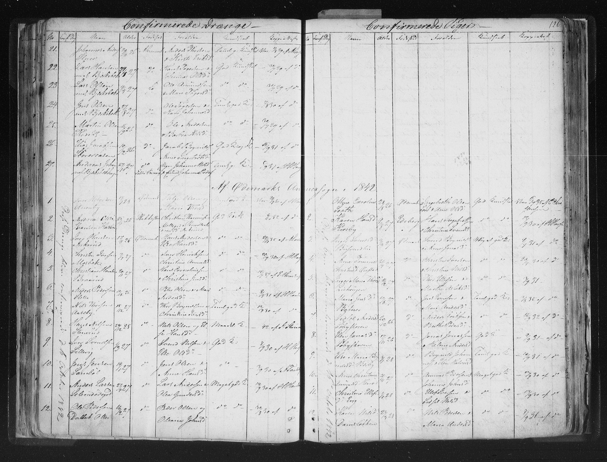 Aremark prestekontor Kirkebøker, AV/SAO-A-10899/F/Fc/L0002: Parish register (official) no. III 2, 1834-1849, p. 126