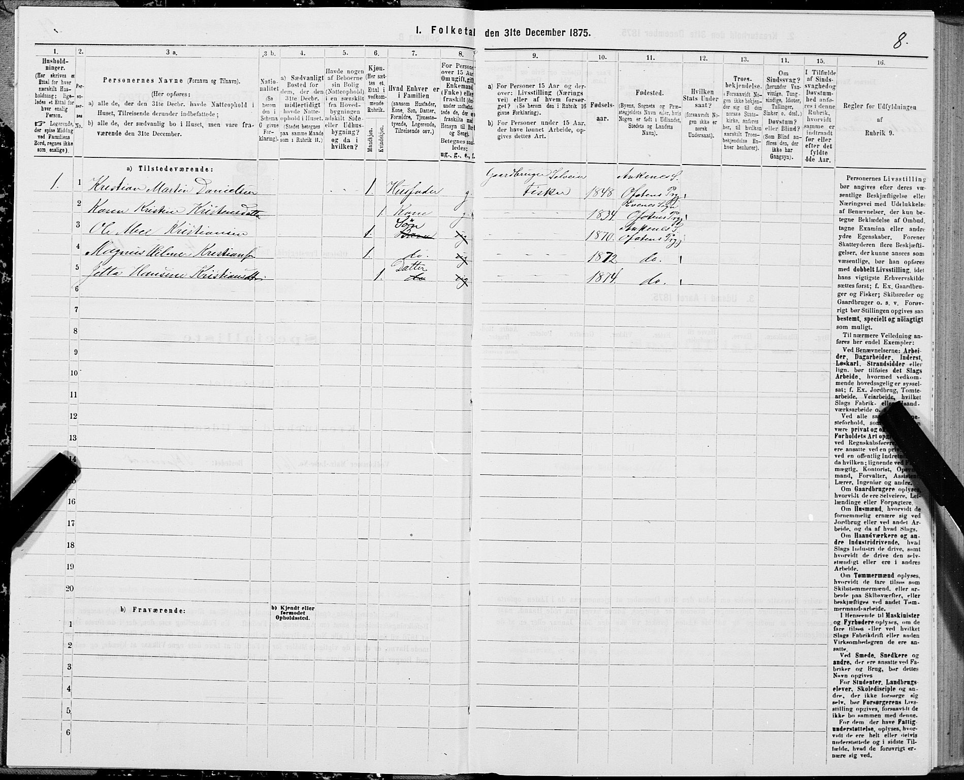 SAT, 1875 census for 1853P Ofoten, 1875, p. 3008