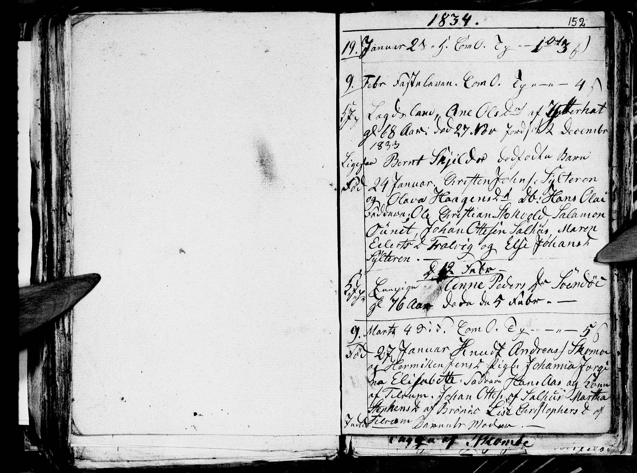 Ministerialprotokoller, klokkerbøker og fødselsregistre - Nordland, SAT/A-1459/813/L0210: Parish register (copy) no. 813C02, 1825-1836, p. 152