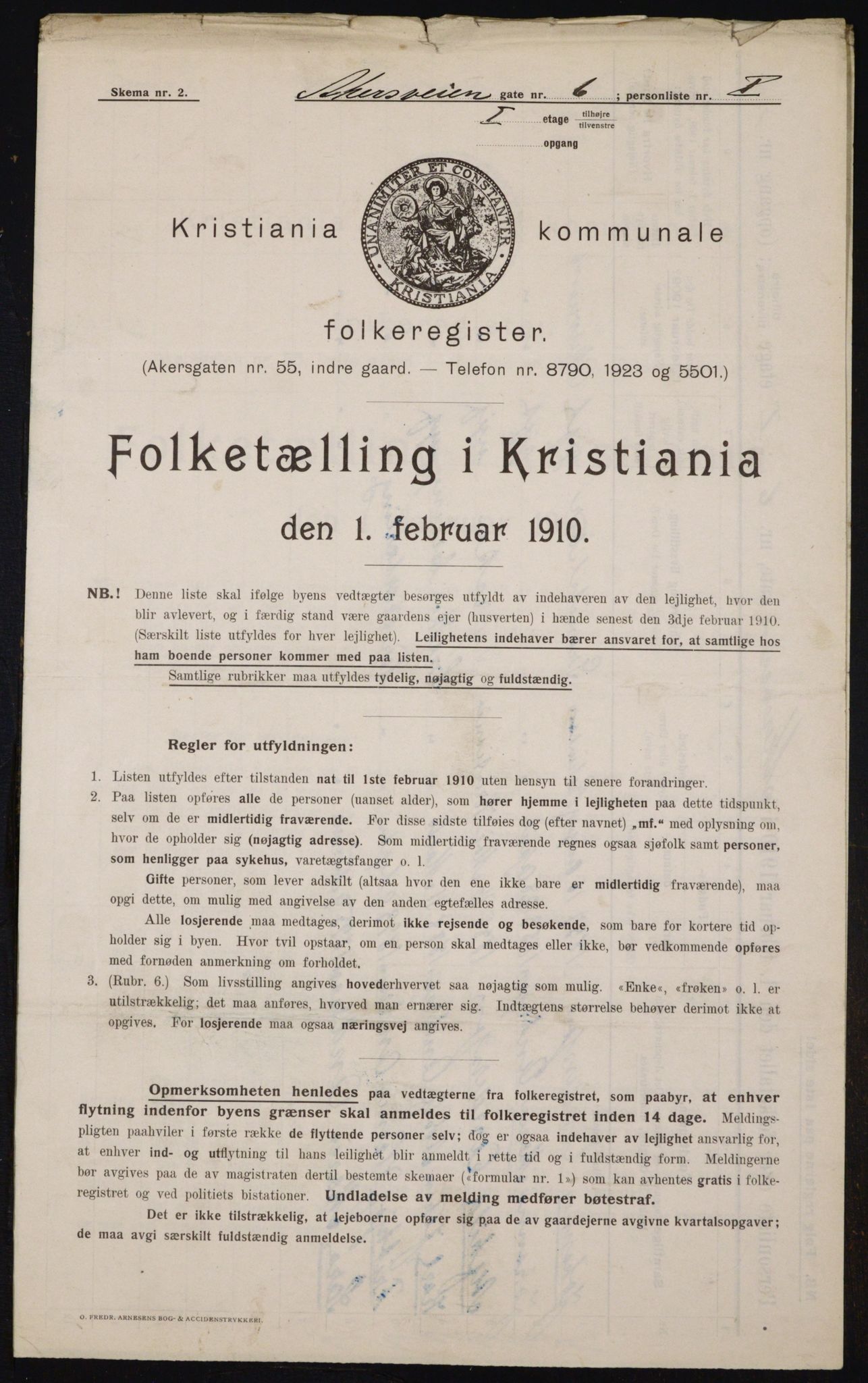 OBA, Municipal Census 1910 for Kristiania, 1910, p. 789