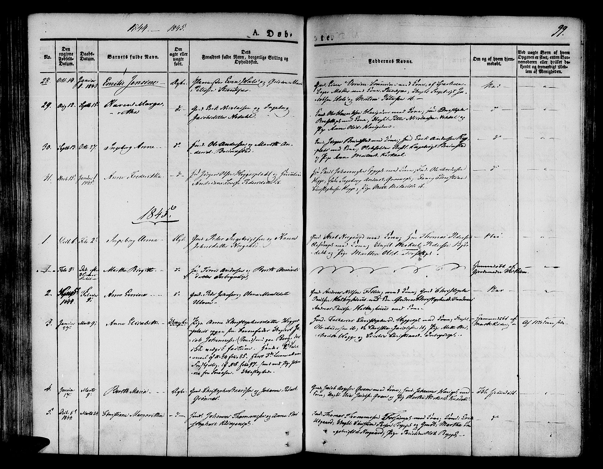 Ministerialprotokoller, klokkerbøker og fødselsregistre - Nord-Trøndelag, AV/SAT-A-1458/746/L0445: Parish register (official) no. 746A04, 1826-1846, p. 99