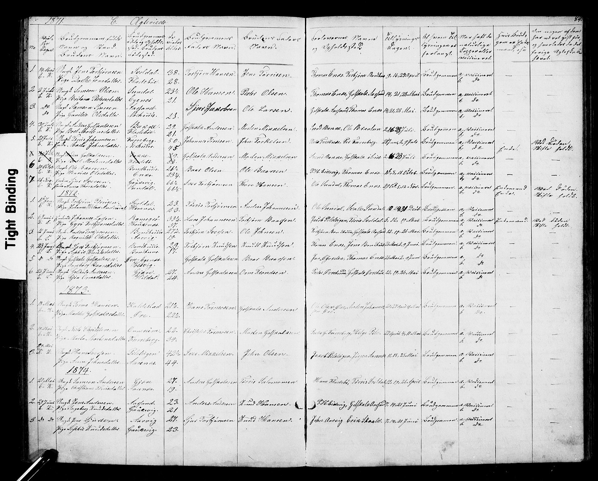 Kvinnherad sokneprestembete, SAB/A-76401/H/Hab: Parish register (copy) no. D 1, 1856-1905, p. 84