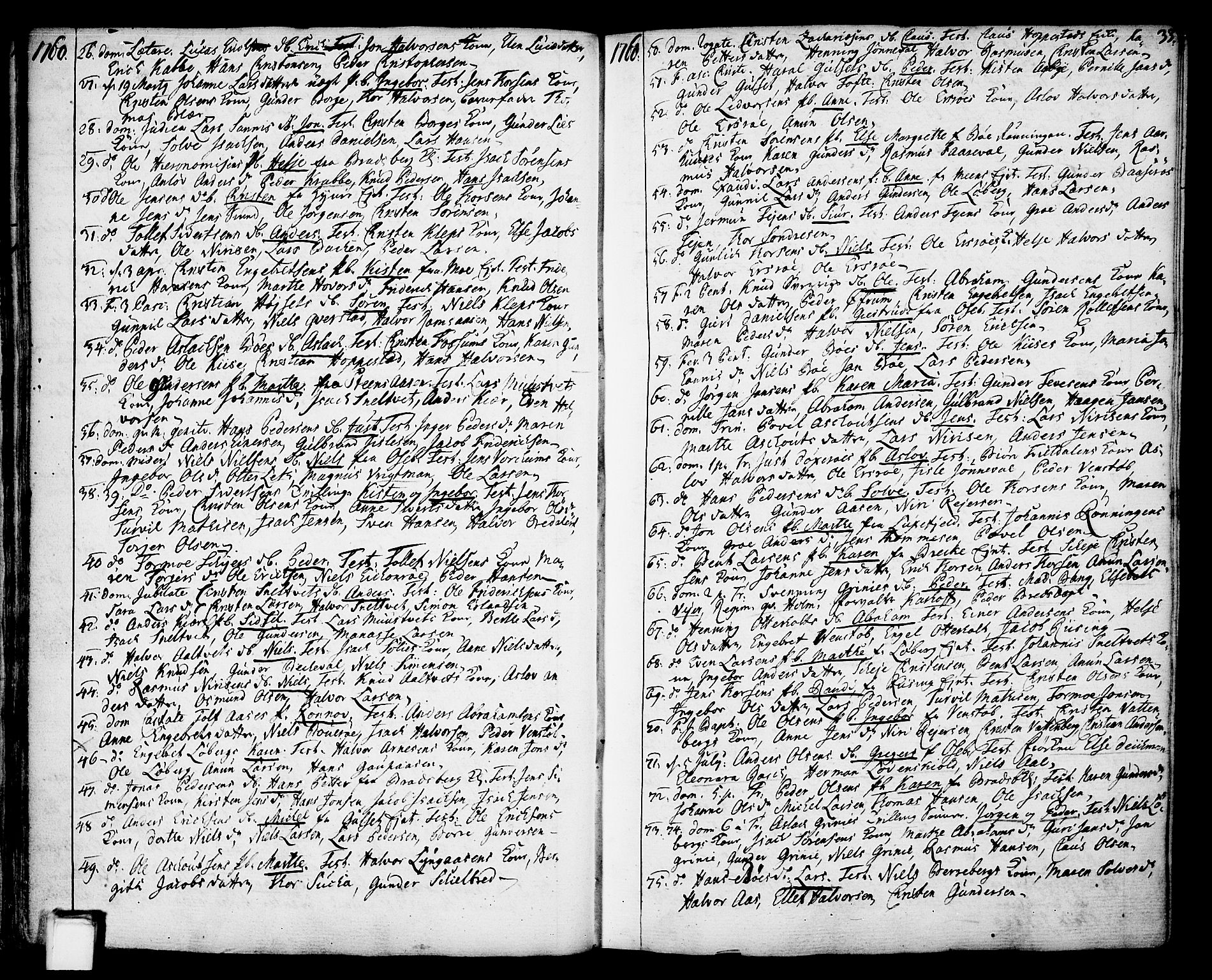 Gjerpen kirkebøker, SAKO/A-265/F/Fa/L0002: Parish register (official) no. I 2, 1747-1795, p. 33