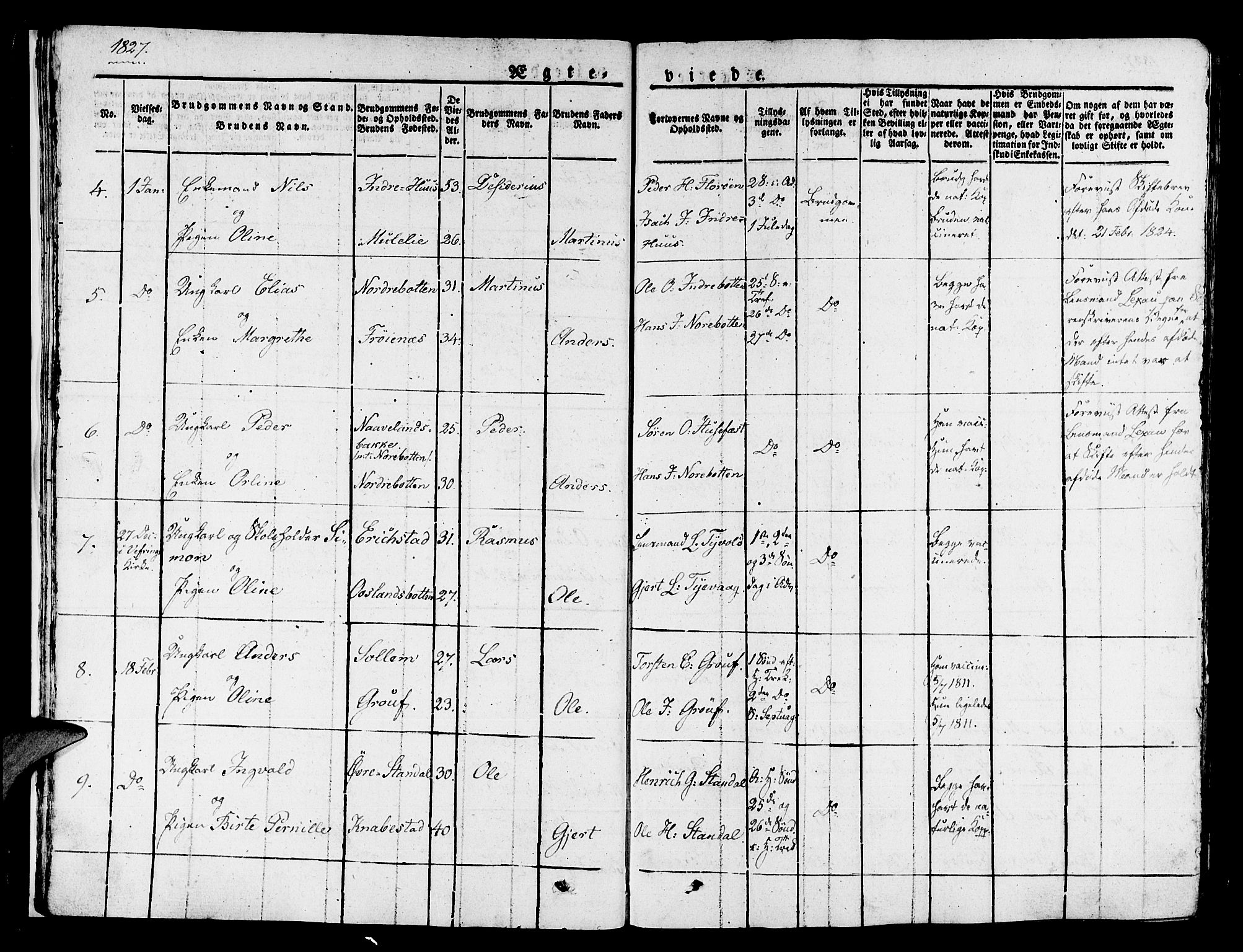 Kinn sokneprestembete, AV/SAB-A-80801/H/Haa/Haaa/L0004/0002: Parish register (official) no. A 4II, 1822-1840, p. 17