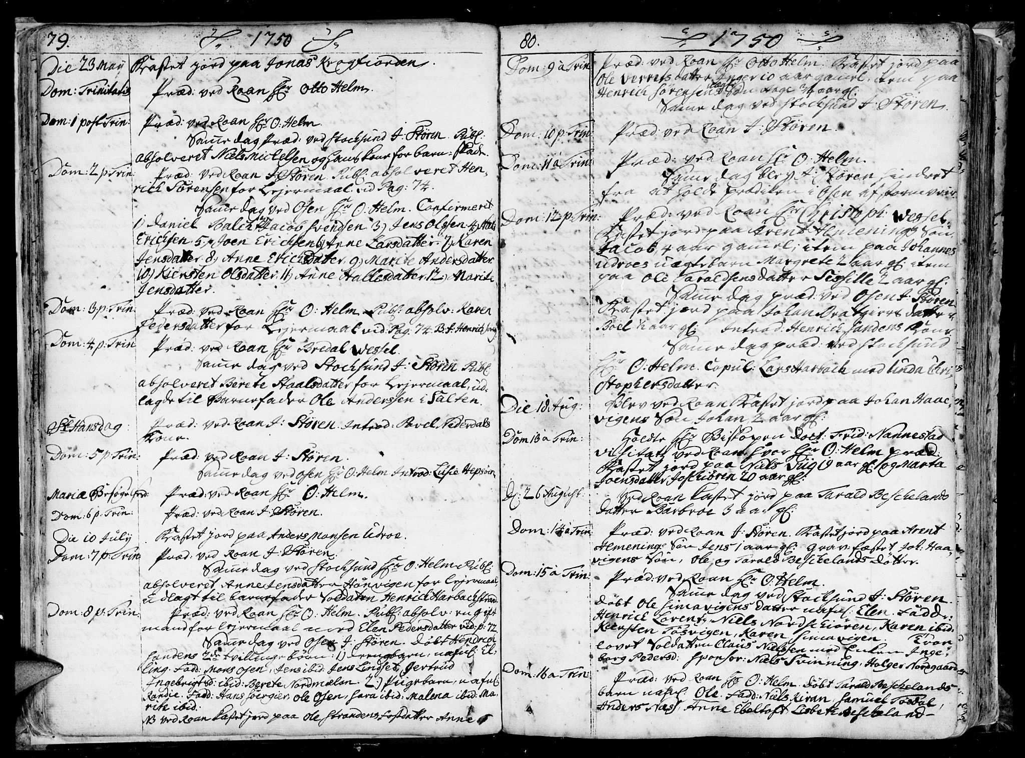 Ministerialprotokoller, klokkerbøker og fødselsregistre - Sør-Trøndelag, AV/SAT-A-1456/657/L0700: Parish register (official) no. 657A01, 1732-1801, p. 78-79