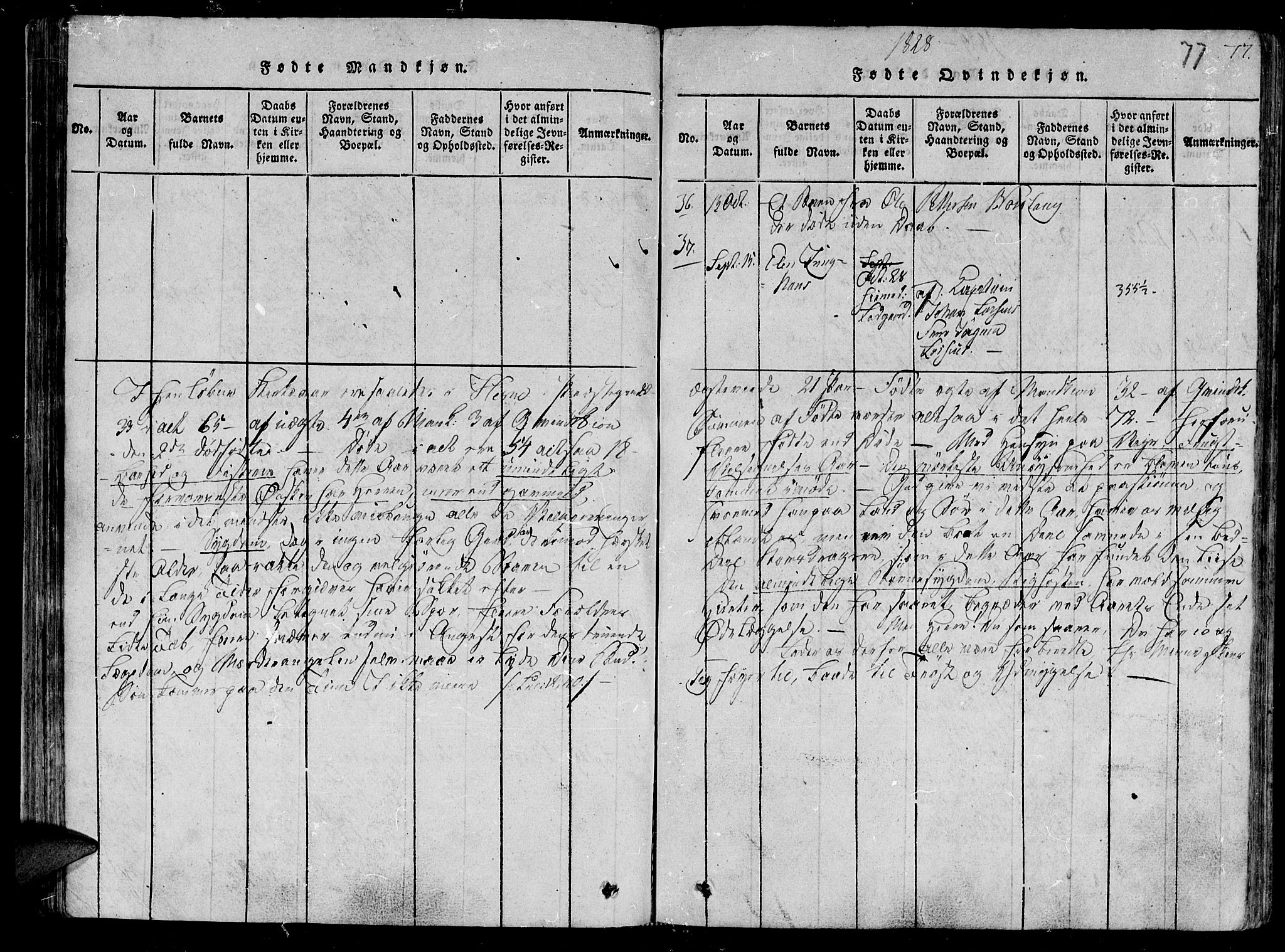 Ministerialprotokoller, klokkerbøker og fødselsregistre - Sør-Trøndelag, SAT/A-1456/630/L0491: Parish register (official) no. 630A04, 1818-1830, p. 77