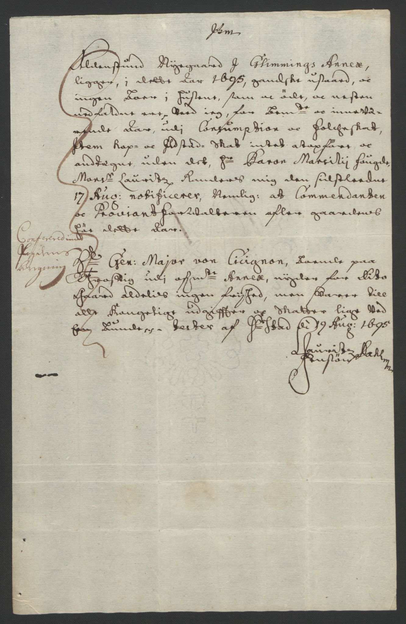 Rentekammeret inntil 1814, Reviderte regnskaper, Fogderegnskap, AV/RA-EA-4092/R04/L0122: Fogderegnskap Moss, Onsøy, Tune, Veme og Åbygge, 1695, p. 308