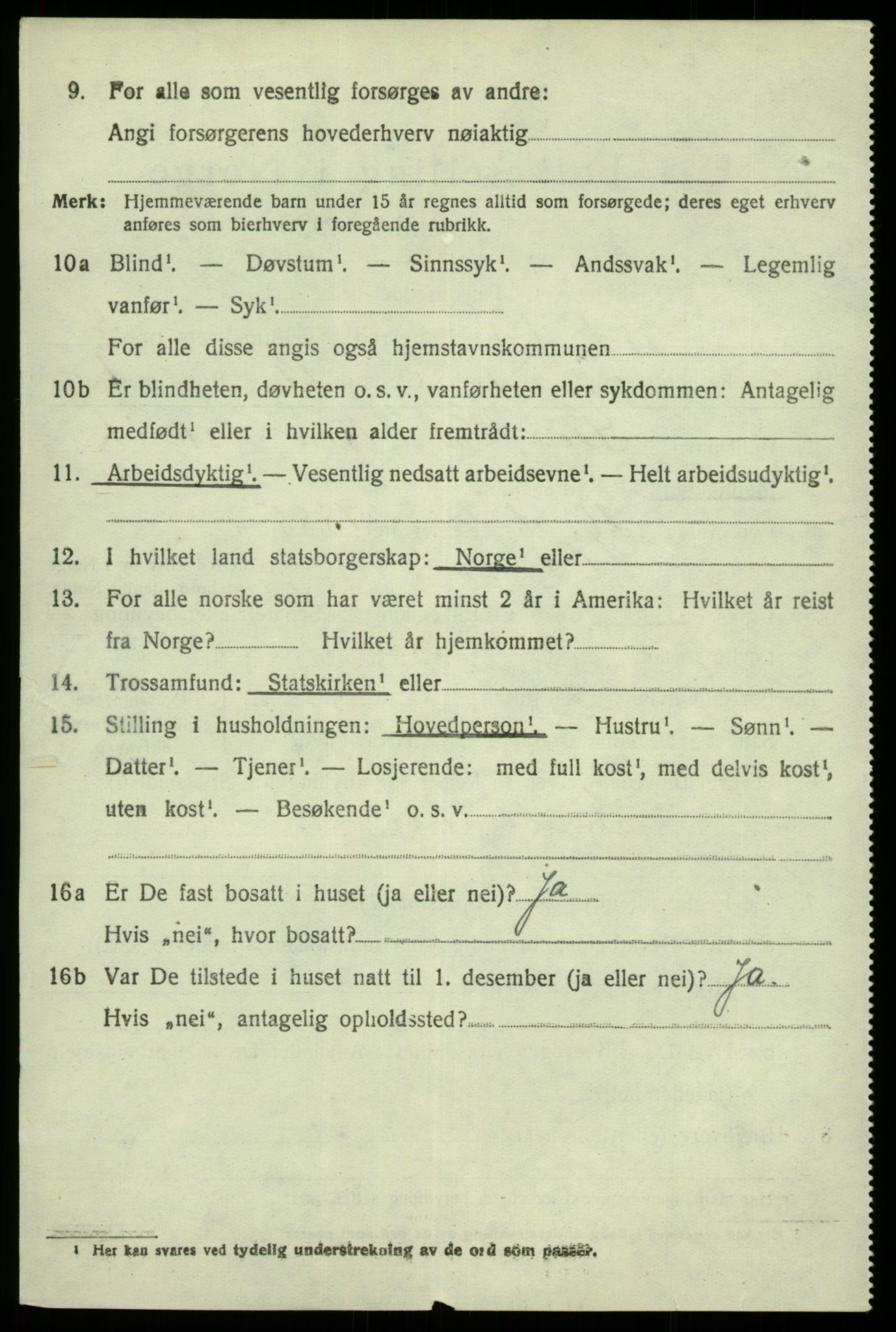 SAB, 1920 census for Os, 1920, p. 3671