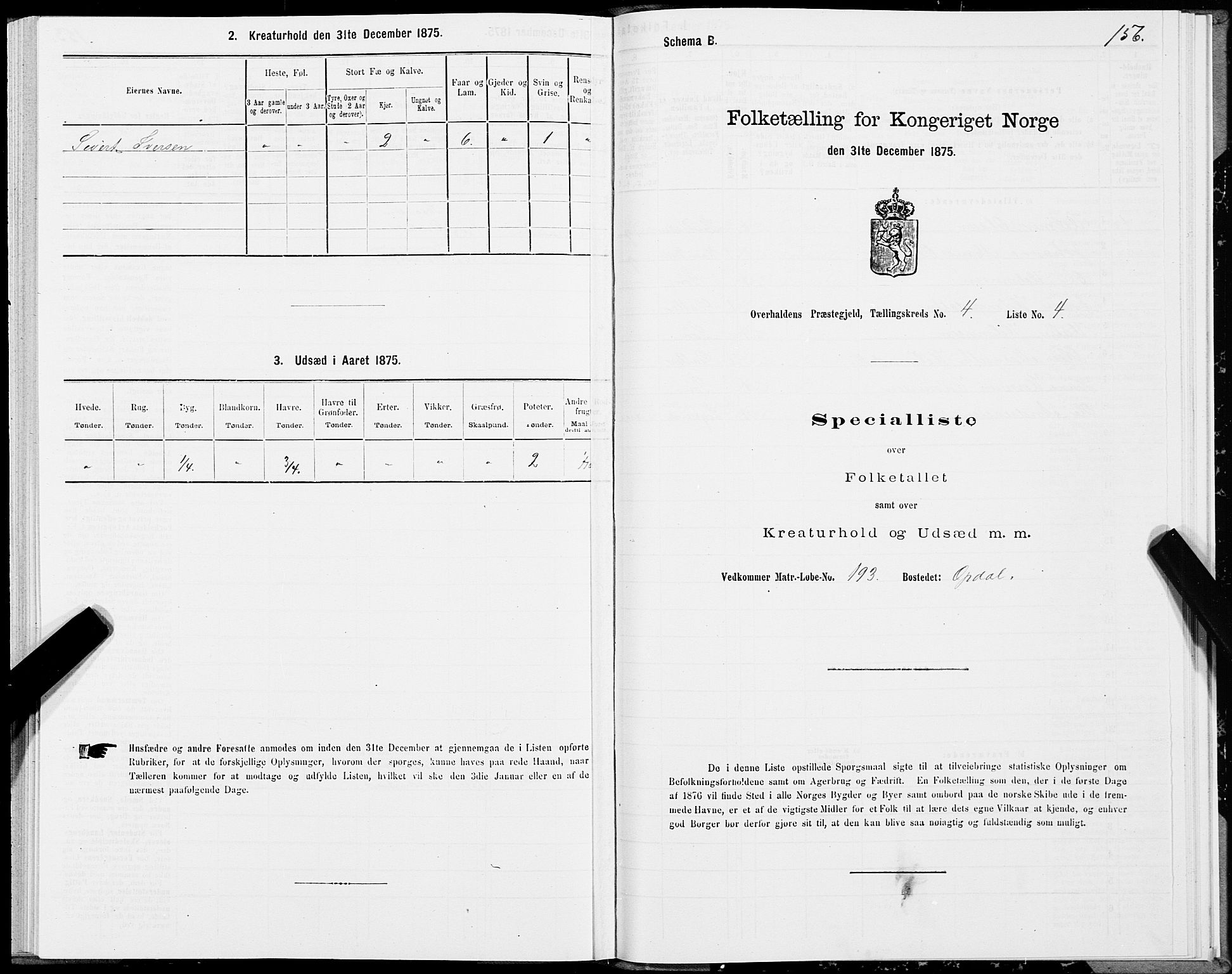 SAT, 1875 census for 1744P Overhalla, 1875, p. 2156