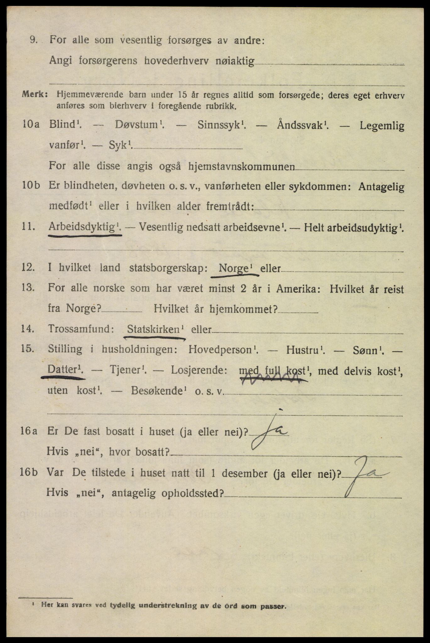SAK, 1920 census for Mandal, 1920, p. 4784