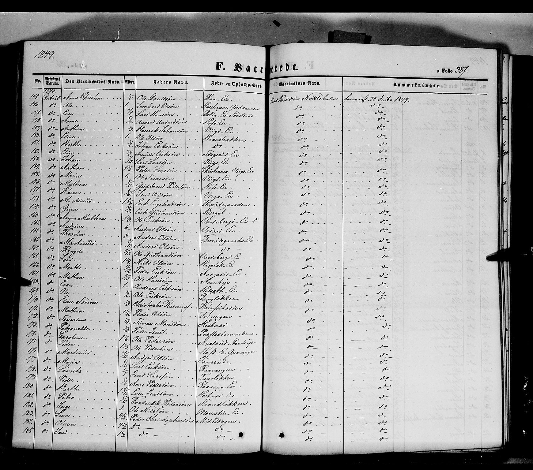 Stange prestekontor, AV/SAH-PREST-002/K/L0011: Parish register (official) no. 11, 1846-1852, p. 387