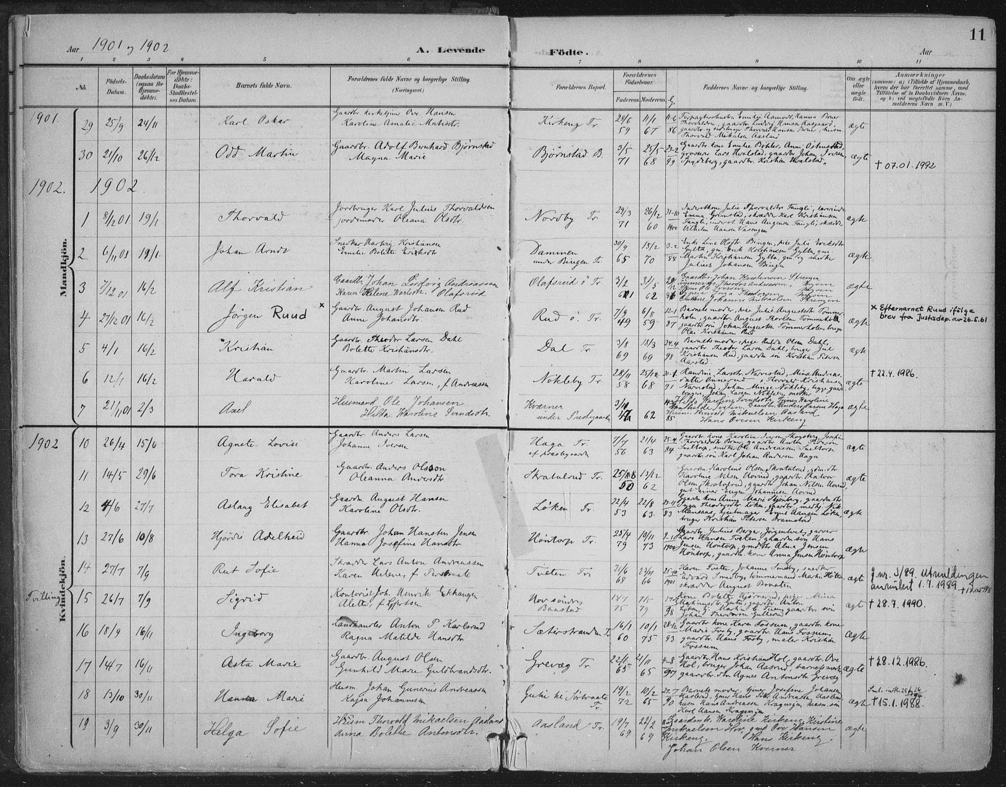 Trøgstad prestekontor Kirkebøker, SAO/A-10925/F/Fa/L0011: Parish register (official) no. I 11, 1899-1919, p. 11
