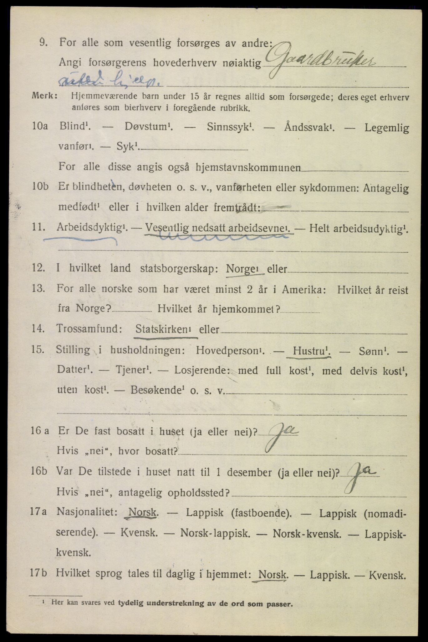 SAT, 1920 census for Ankenes, 1920, p. 1346