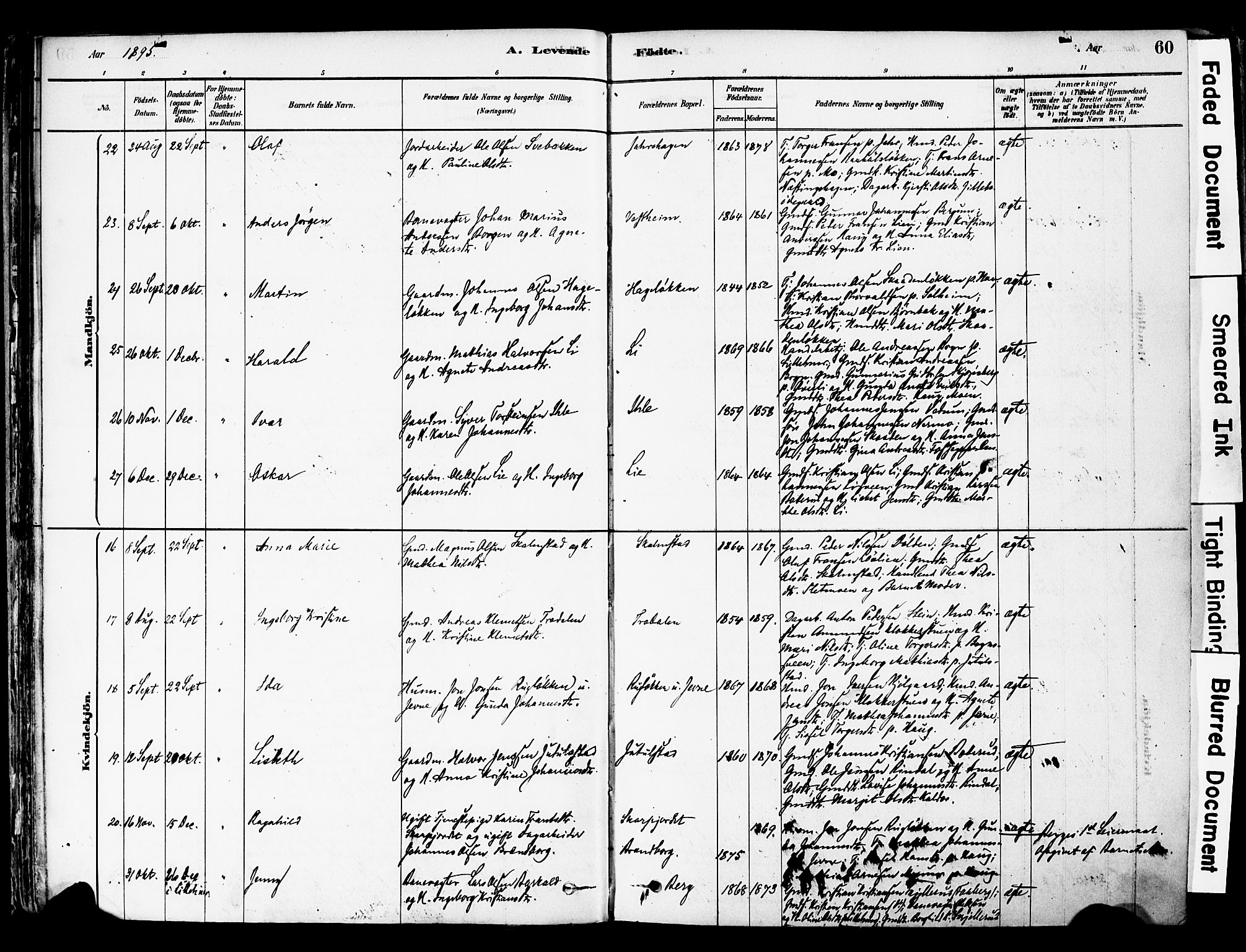 Øyer prestekontor, AV/SAH-PREST-084/H/Ha/Haa/L0008: Parish register (official) no. 8, 1878-1897, p. 60