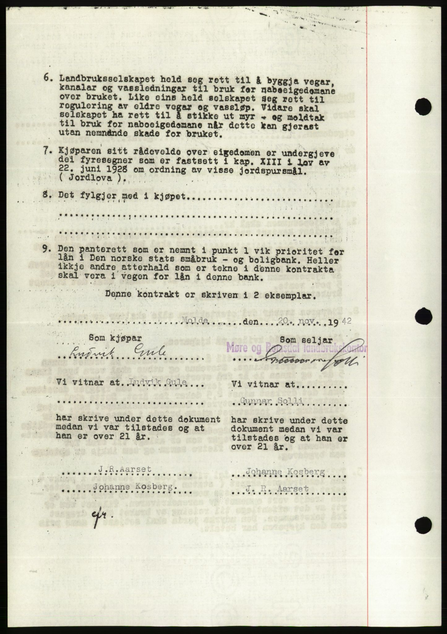 Søre Sunnmøre sorenskriveri, SAT/A-4122/1/2/2C/L0076: Mortgage book no. 2A, 1943-1944, Diary no: : 165/1944