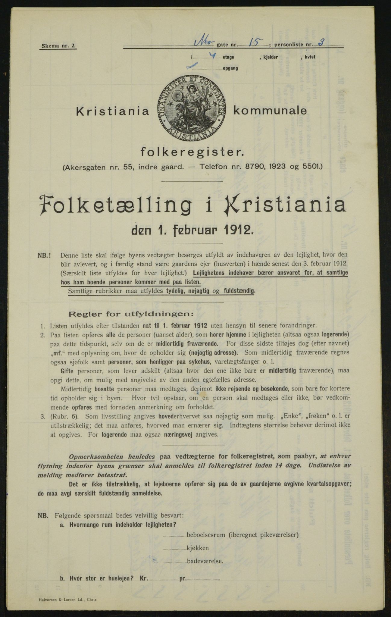 OBA, Municipal Census 1912 for Kristiania, 1912, p. 65918