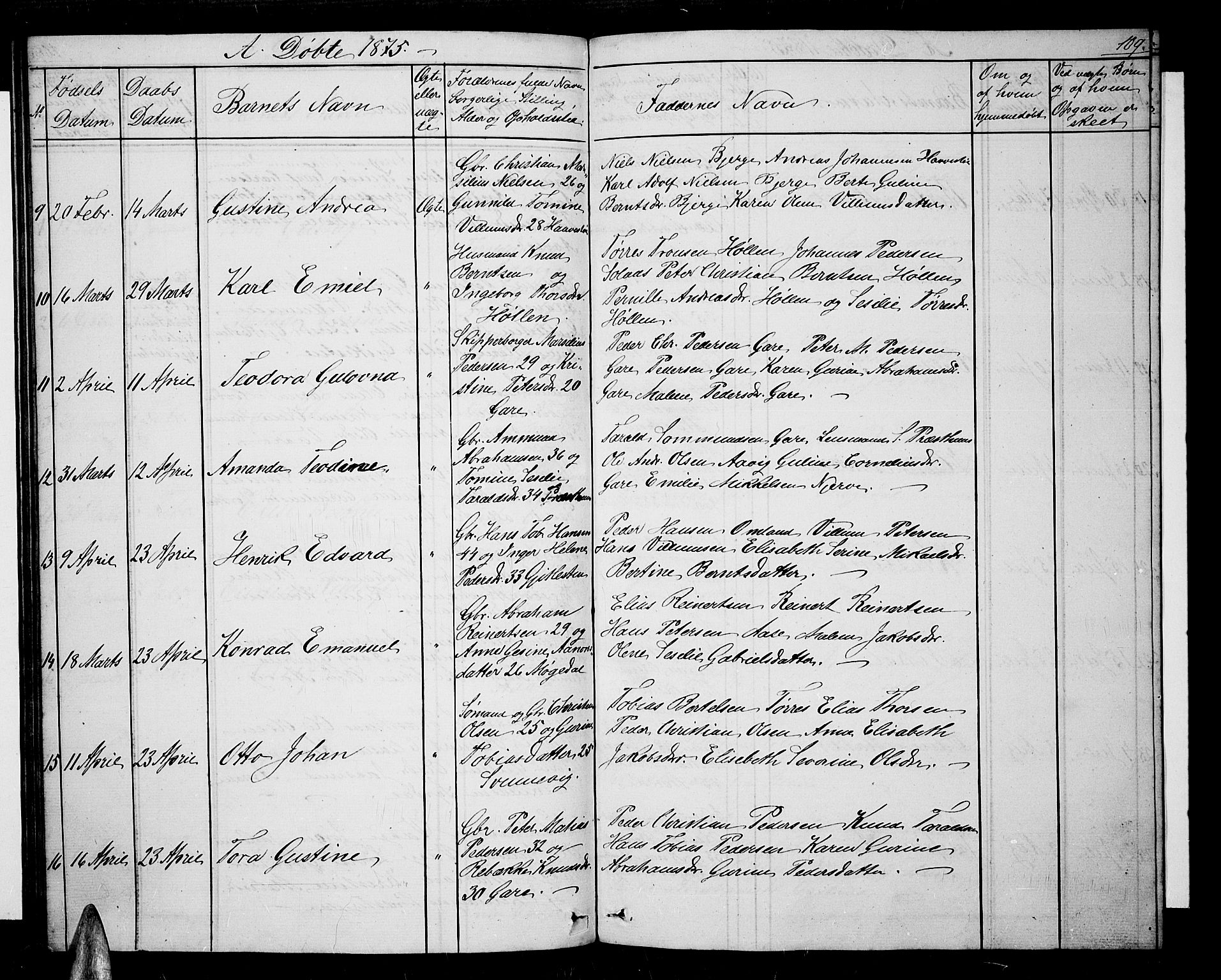 Sør-Audnedal sokneprestkontor, AV/SAK-1111-0039/F/Fb/Fba/L0002: Parish register (copy) no. B 2, 1853-1878, p. 109