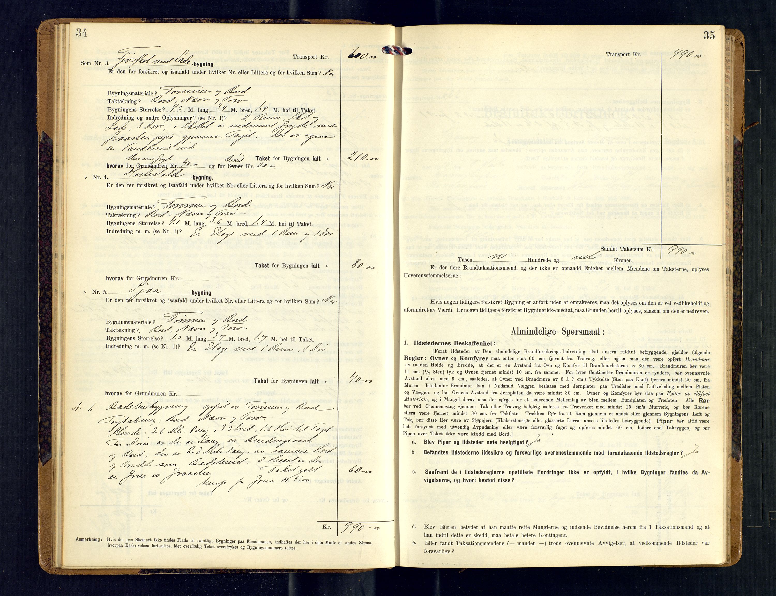 Skjervøy lensmannskontor, AV/SATØ-SATØ-63/F/Fu/Fub/L0247: Branntakstprotokoll (S), 1909-1912, p. 34-35