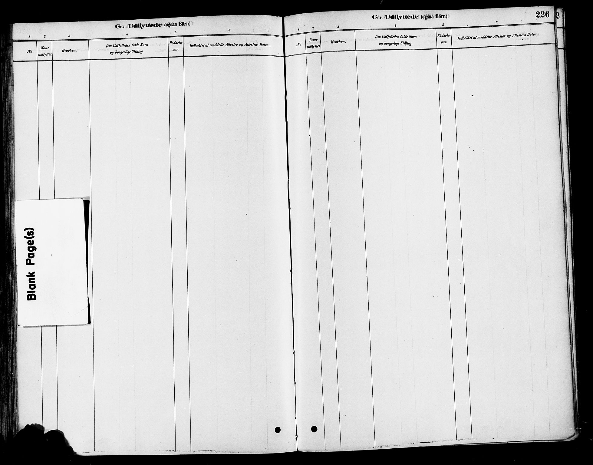 Vestre Toten prestekontor, SAH/PREST-108/H/Ha/Haa/L0010: Parish register (official) no. 10, 1878-1894, p. 226