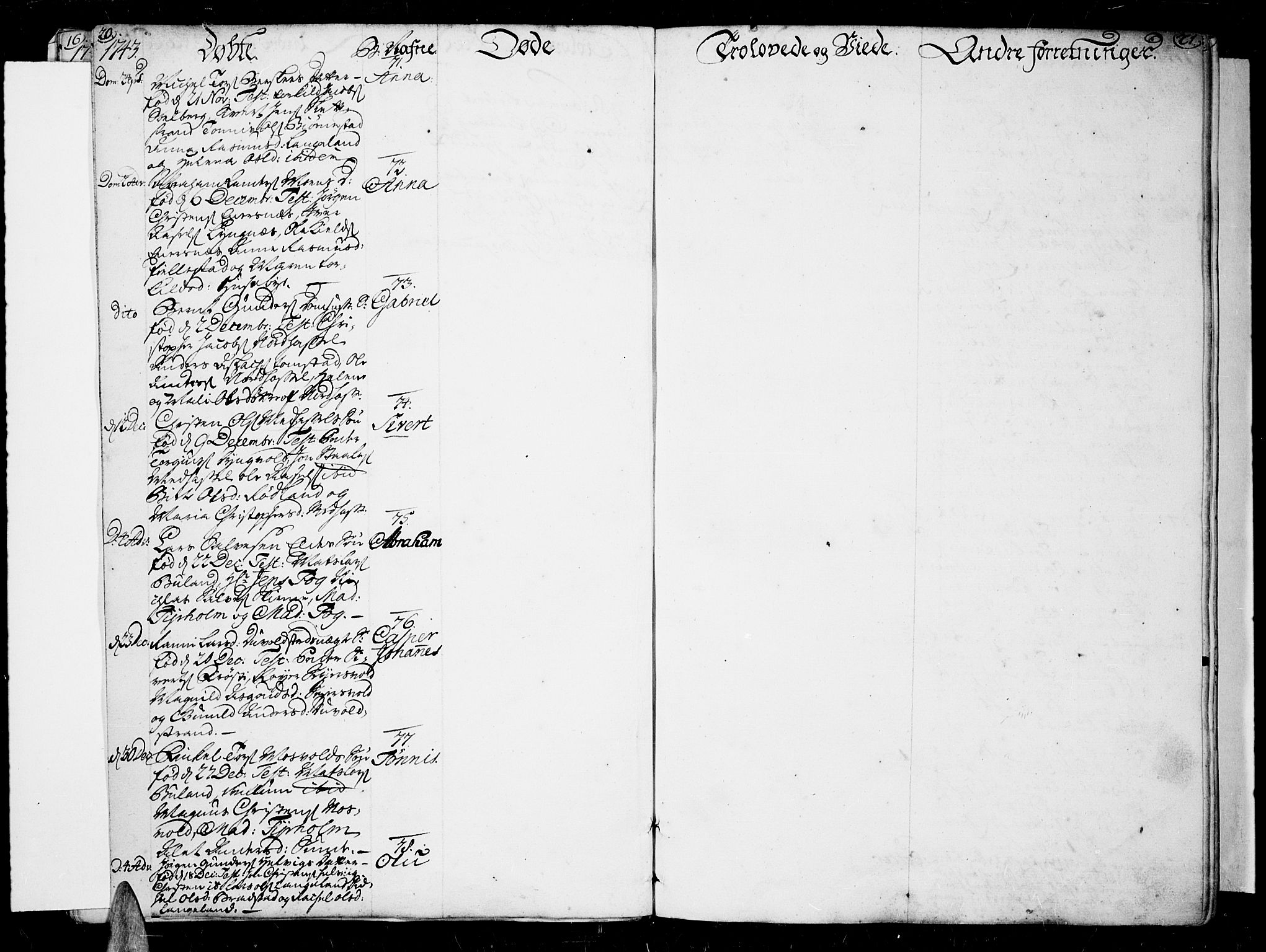 Lista sokneprestkontor, AV/SAK-1111-0027/F/Fa/L0003: Parish register (official) no. A 3 /1, 1743-1767, p. 20-21