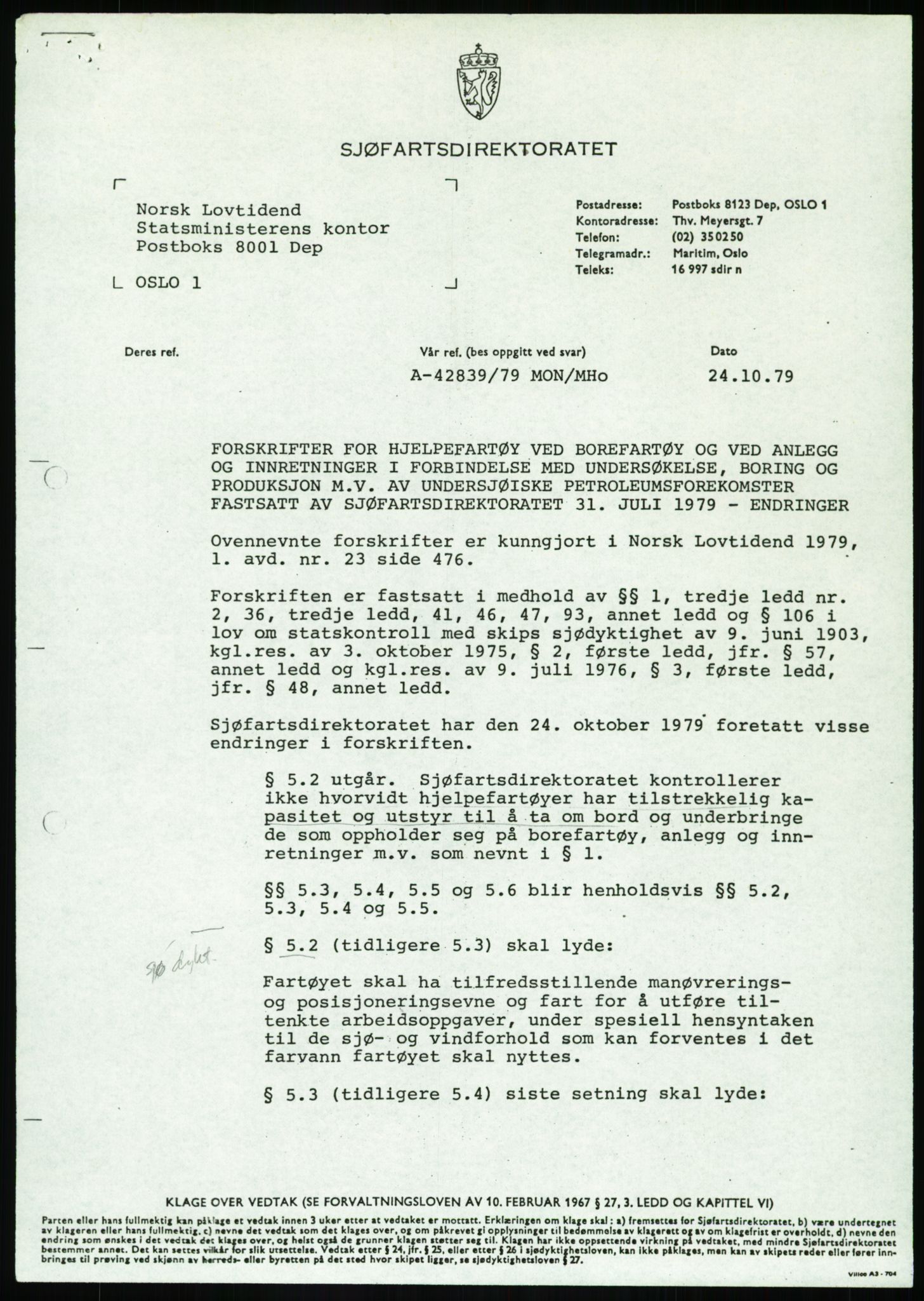 Justisdepartementet, Granskningskommisjonen ved Alexander Kielland-ulykken 27.3.1980, AV/RA-S-1165/D/L0017: P Hjelpefartøy (Doku.liste + P1-P6 av 6)/Q Hovedredningssentralen (Q0-Q27 av 27), 1980-1981, p. 5
