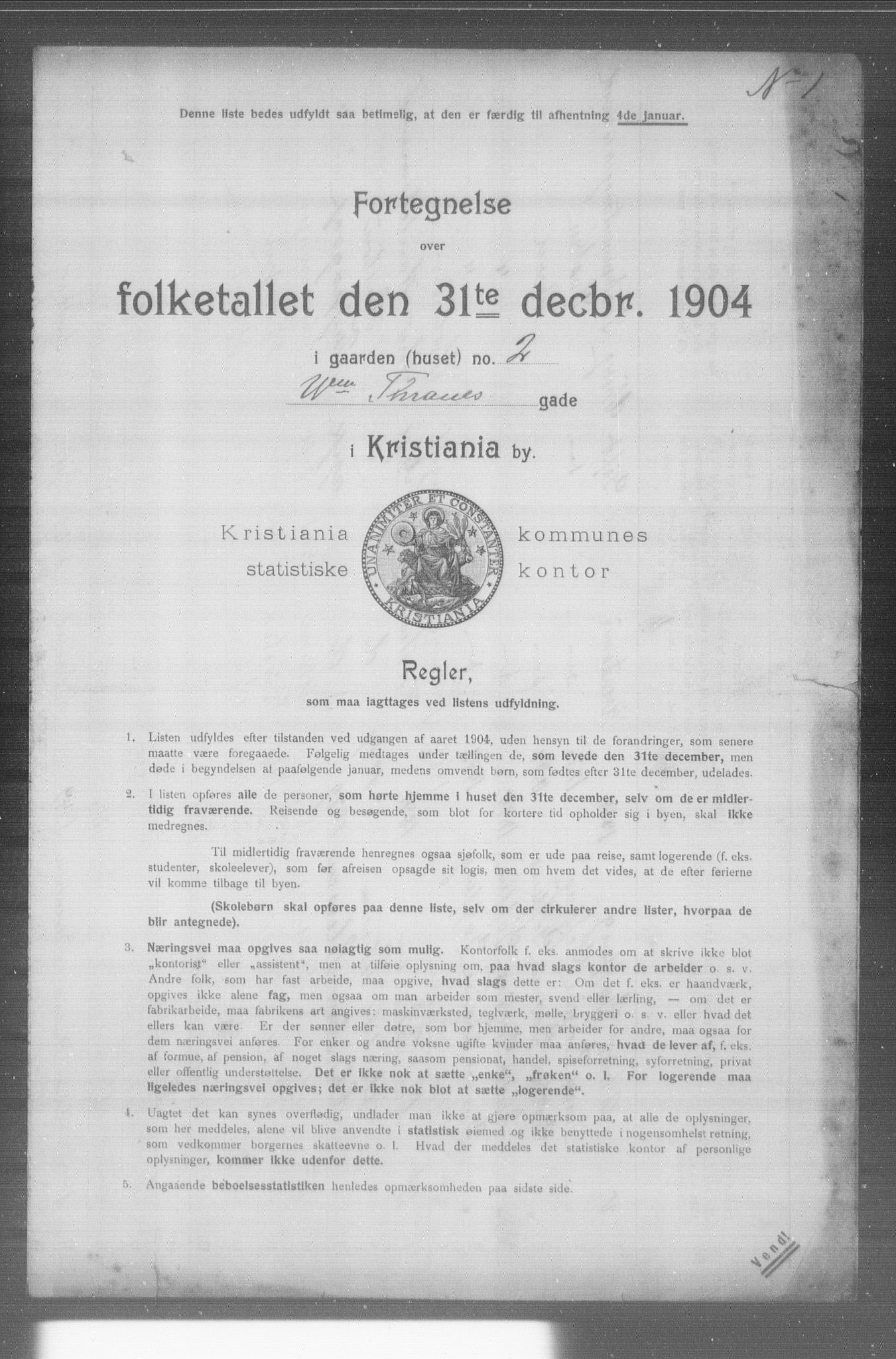 OBA, Municipal Census 1904 for Kristiania, 1904, p. 23714