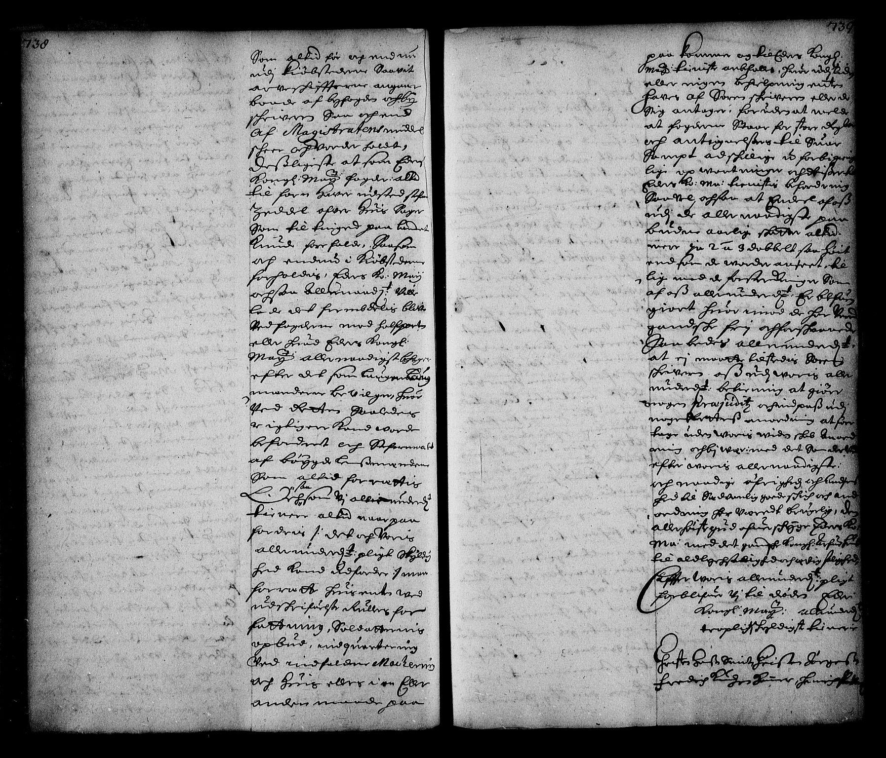 Stattholderembetet 1572-1771, AV/RA-EA-2870/Ae/L0008: Supplikasjons- og resolusjonsprotokoll, 1691, p. 738-739
