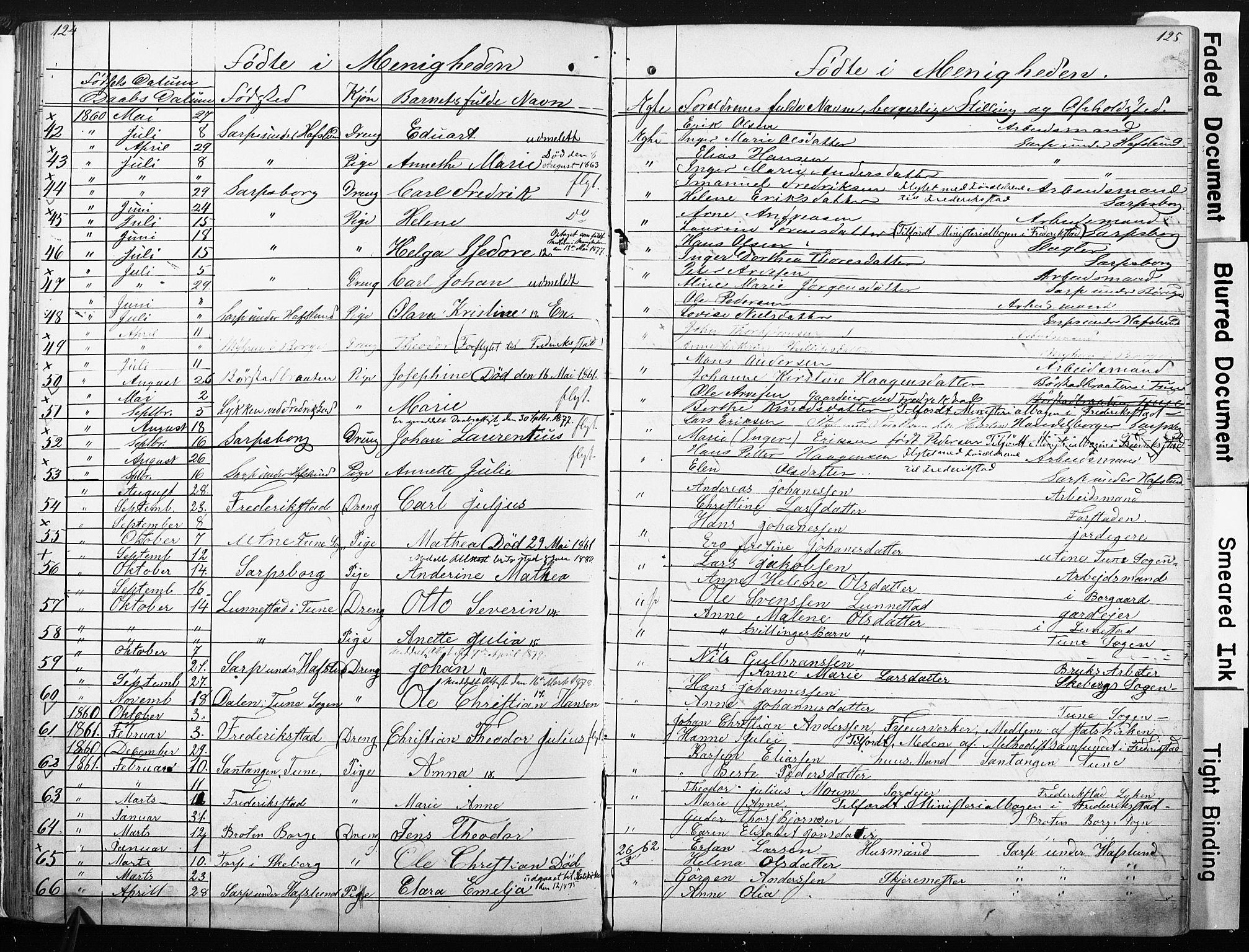 Sarpsborg metodistkirke, SAO/PAO-0233/A/L0001: Dissenter register no. 1, 1856-1875, p. 124-125