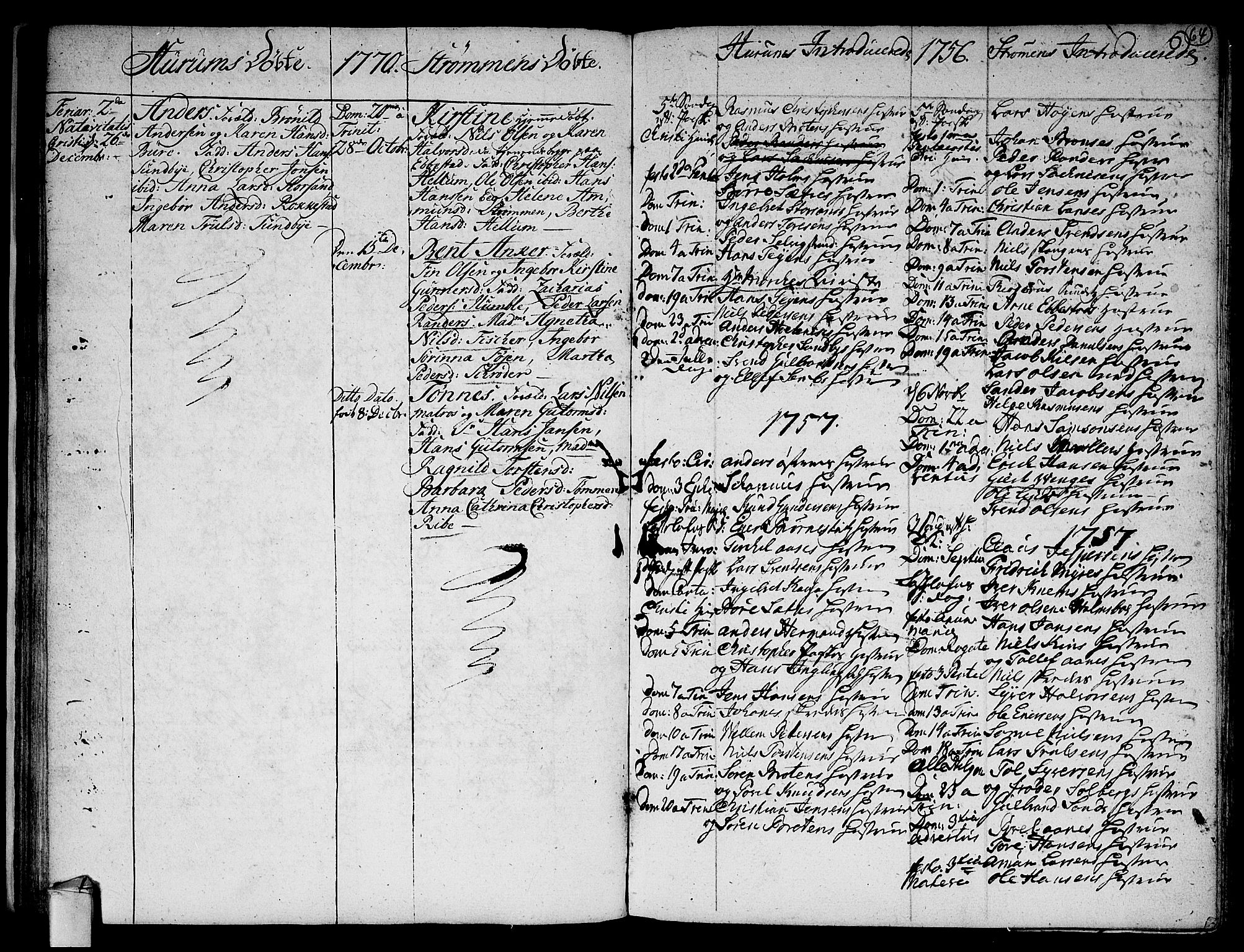 Hurum kirkebøker, SAKO/A-229/F/Fa/L0006: Parish register (official) no. 6, 1756-1770, p. 64