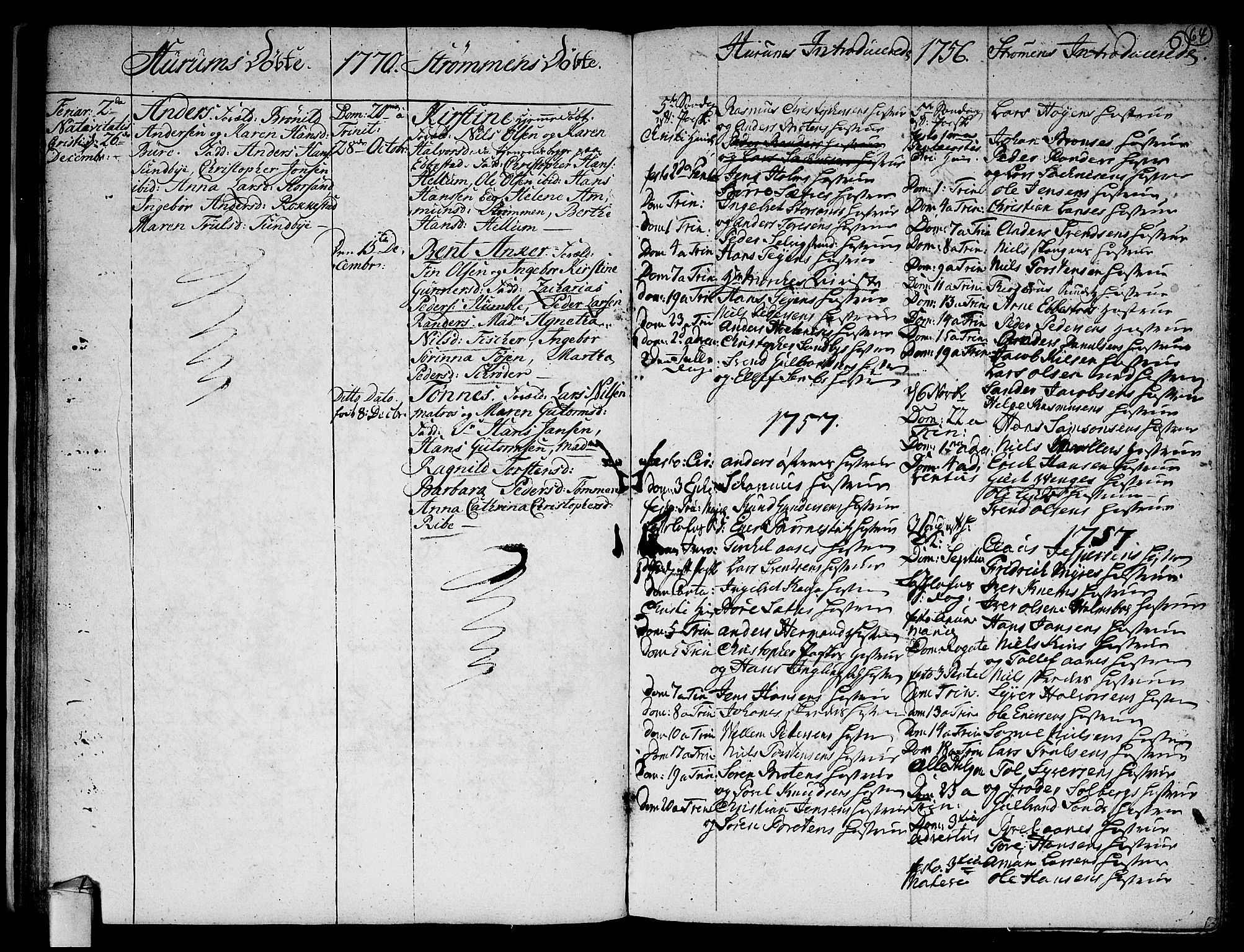 Hurum kirkebøker, AV/SAKO-A-229/F/Fa/L0006: Parish register (official) no. 6, 1756-1770, p. 64