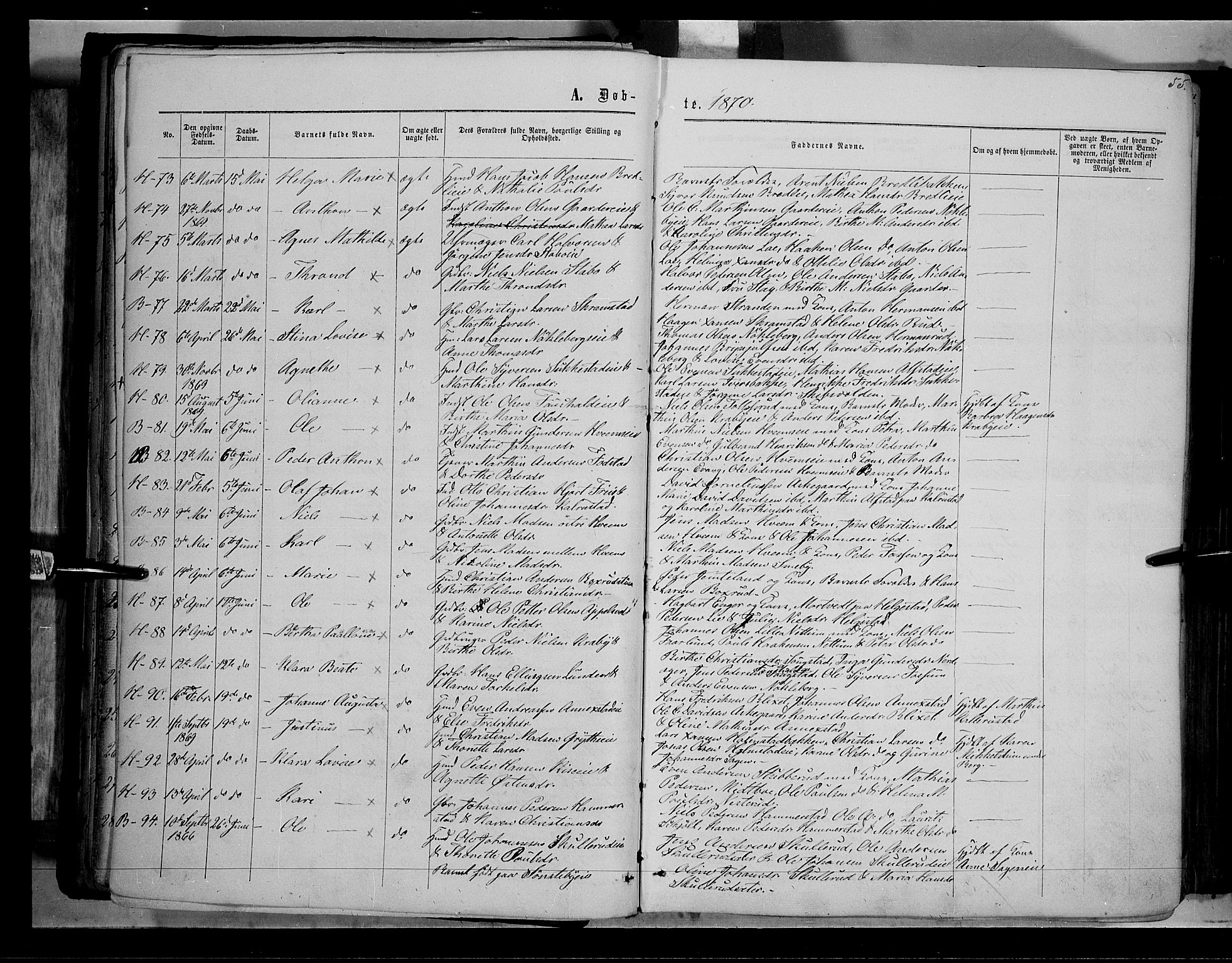 Østre Toten prestekontor, AV/SAH-PREST-104/H/Ha/Haa/L0005: Parish register (official) no. 5, 1866-1877, p. 55