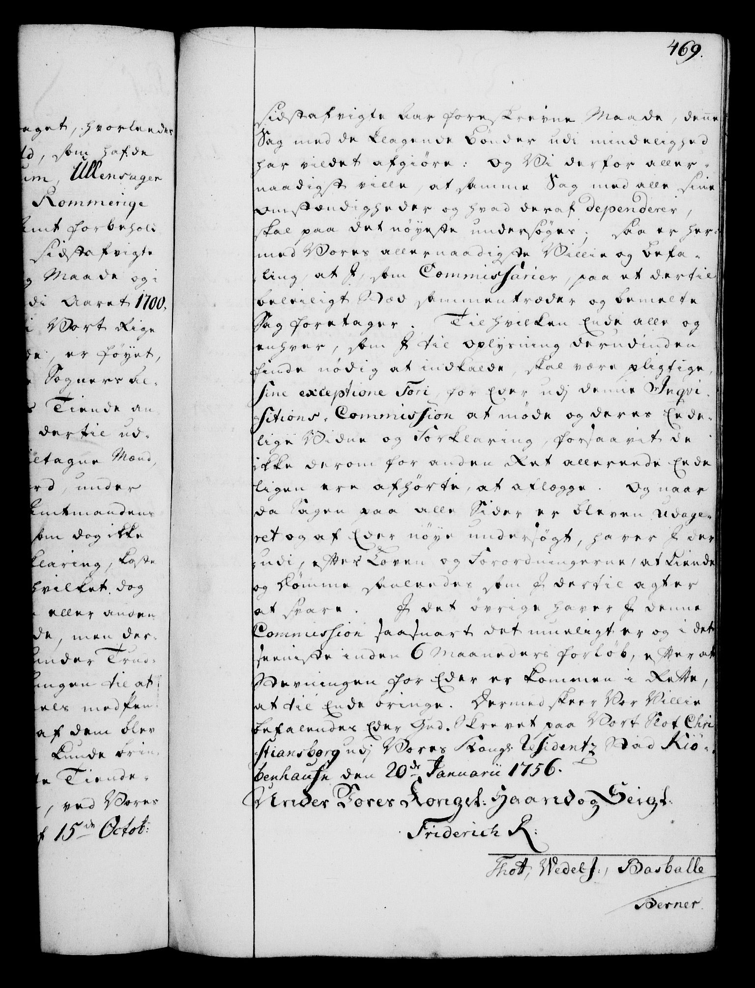 Rentekammeret, Kammerkanselliet, AV/RA-EA-3111/G/Gg/Gga/L0006: Norsk ekspedisjonsprotokoll med register (merket RK 53.6), 1749-1759, p. 469