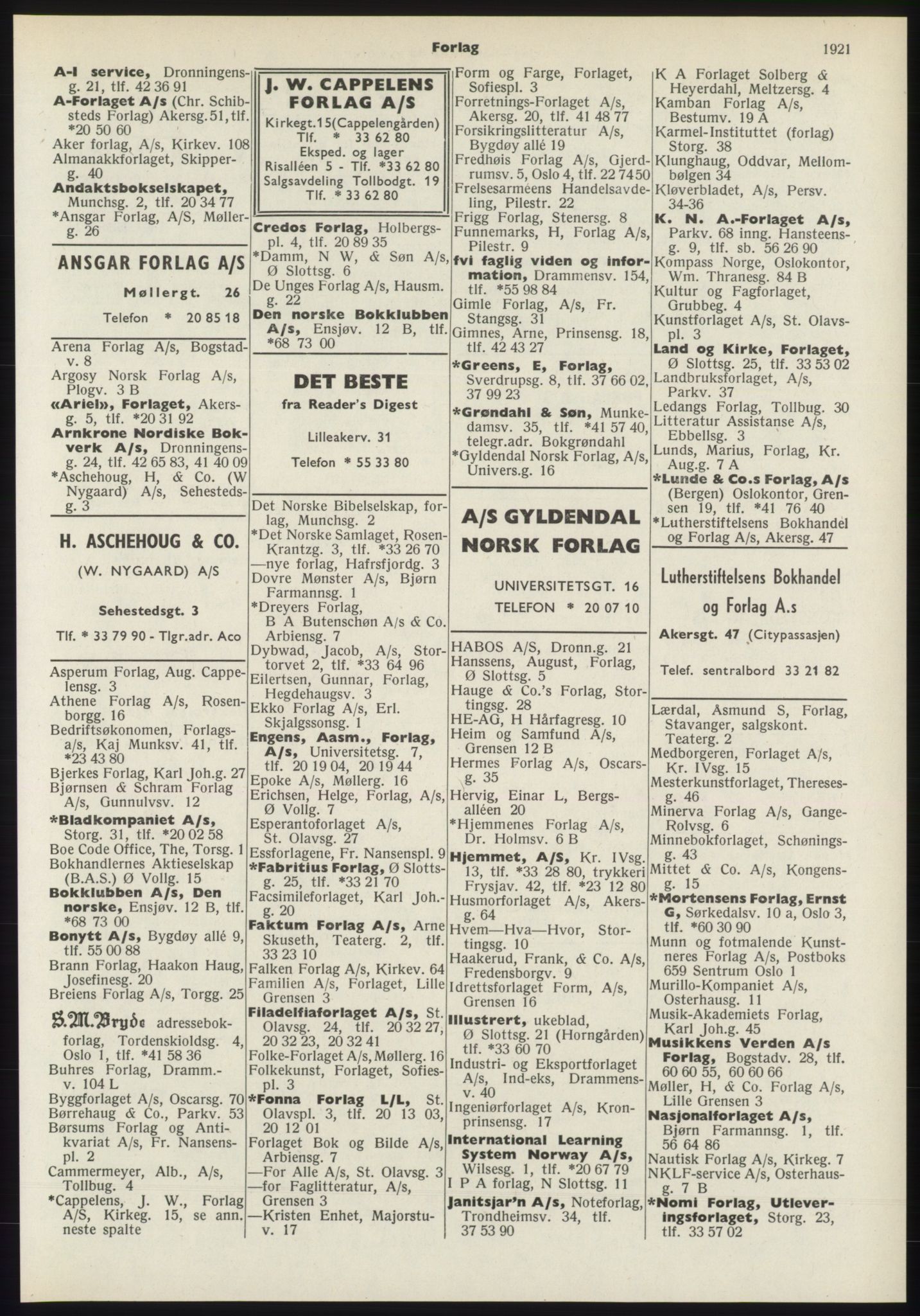 Kristiania/Oslo adressebok, PUBL/-, 1970-1971, p. 1921