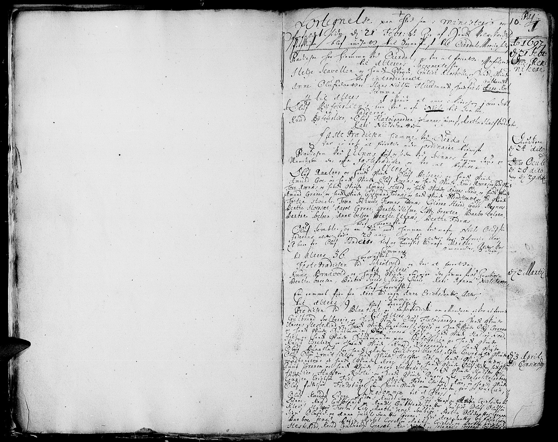 Aurdal prestekontor, SAH/PREST-126/H/Ha/Haa/L0001: Parish register (official) no. 1-3, 1692-1730, p. 10